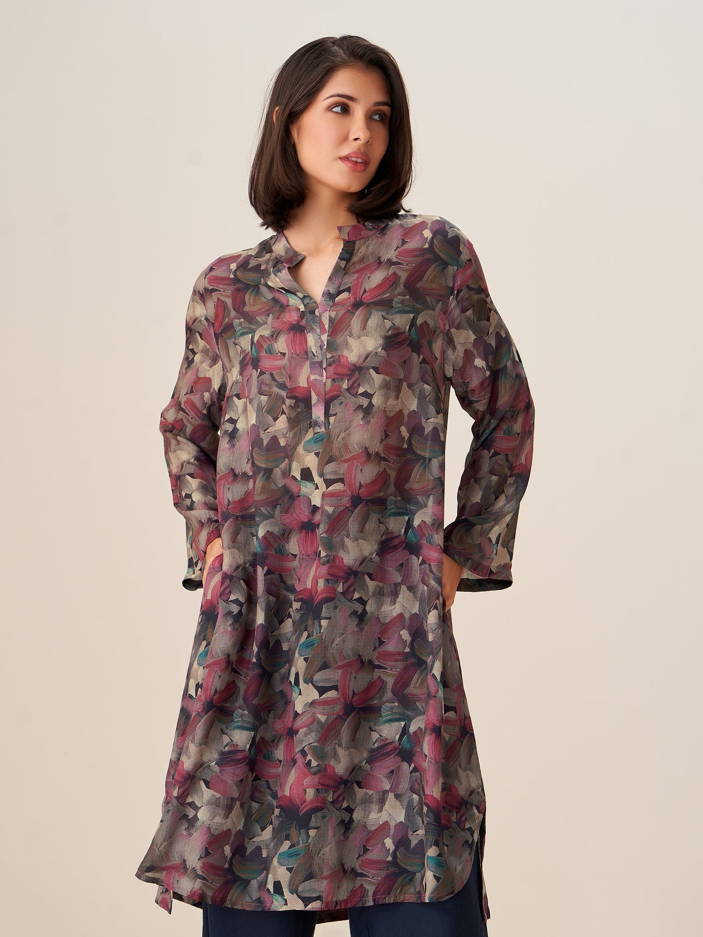 Trendy Digital Print Tunic Top