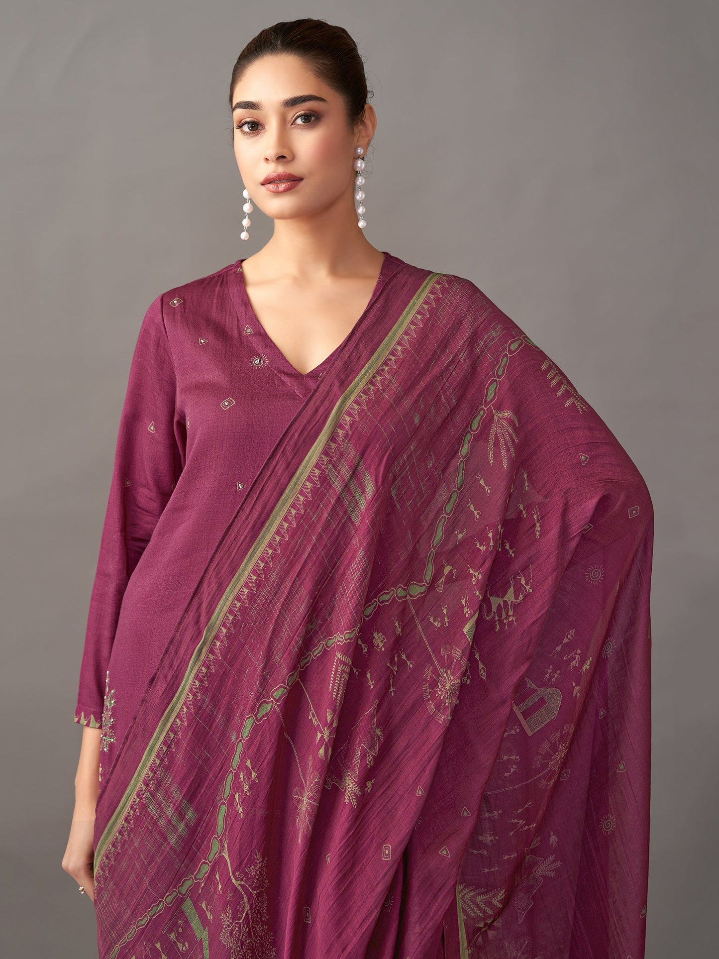 Habiba Radiance Pure Italian Satin Kurta Set With Dupatta