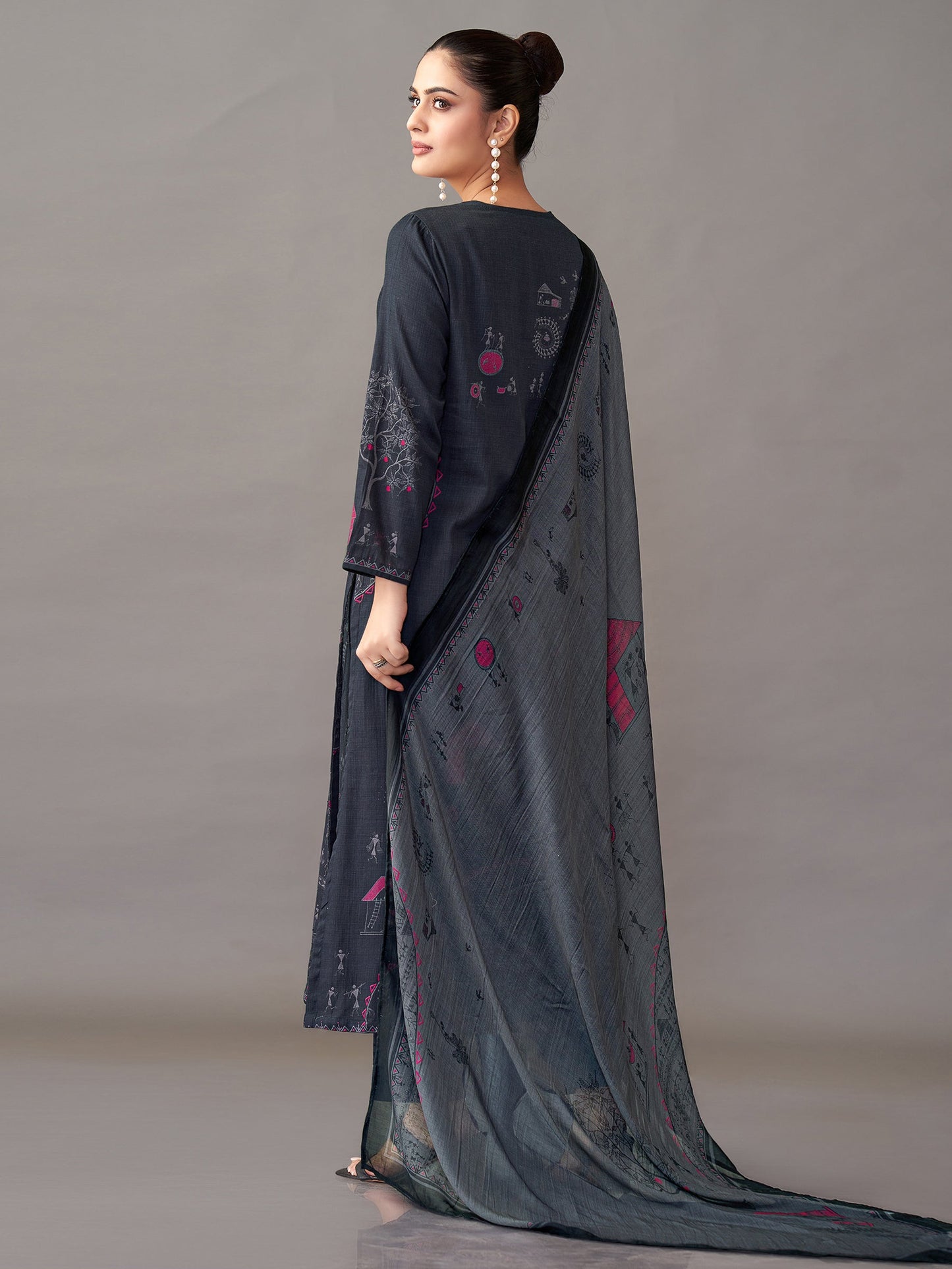 Habiba Charm Pure Italian Satin Kurta Set With Dupatta