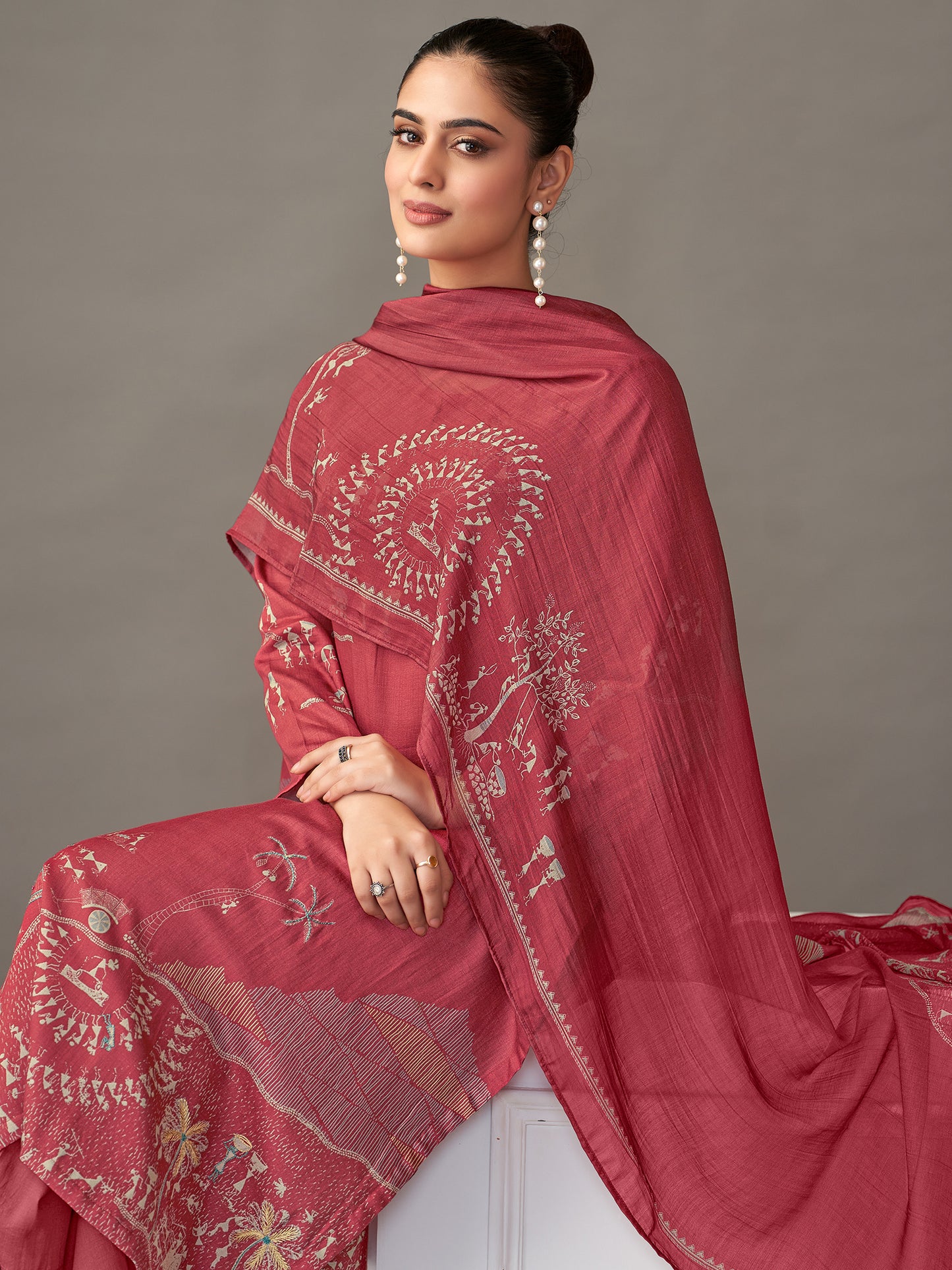 Habiba Elegance Pure Italian Satin Kurta Set With Dupatta