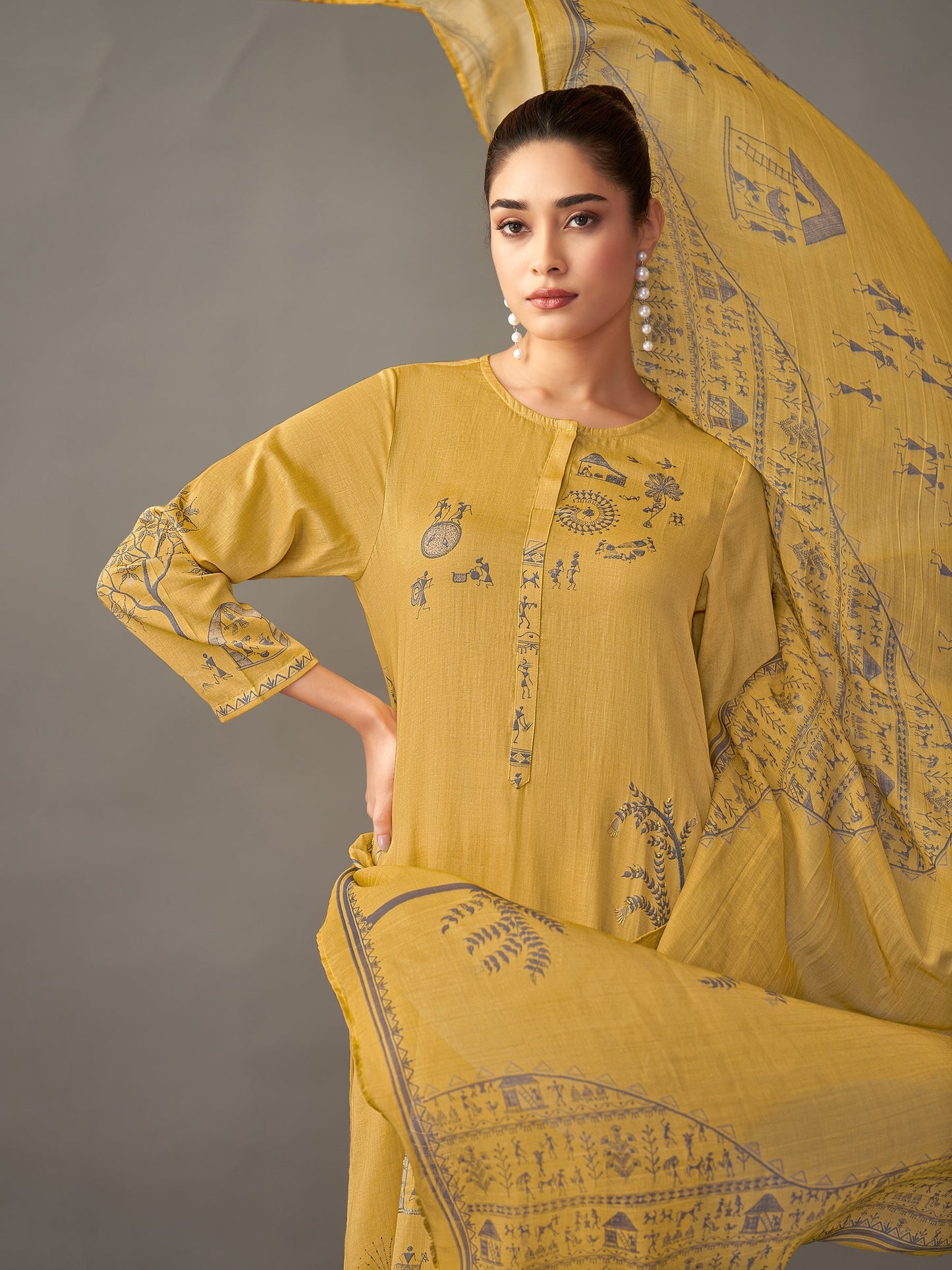 Habiba Radiance Pure Italian Satin Kurta Set With Dupatta