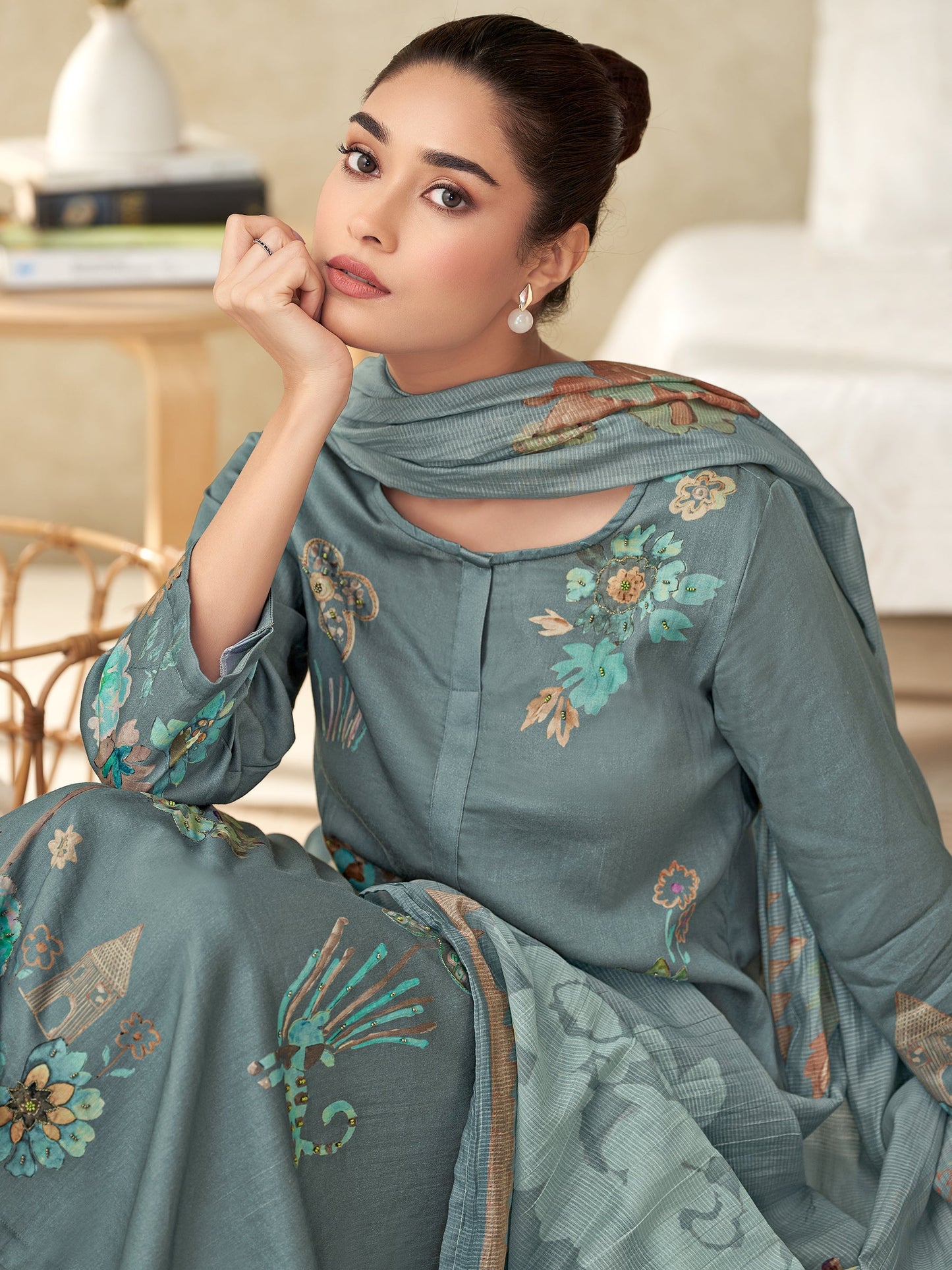 Suhani Majestic Pure Italian Satin Kurta Set with Dupatta