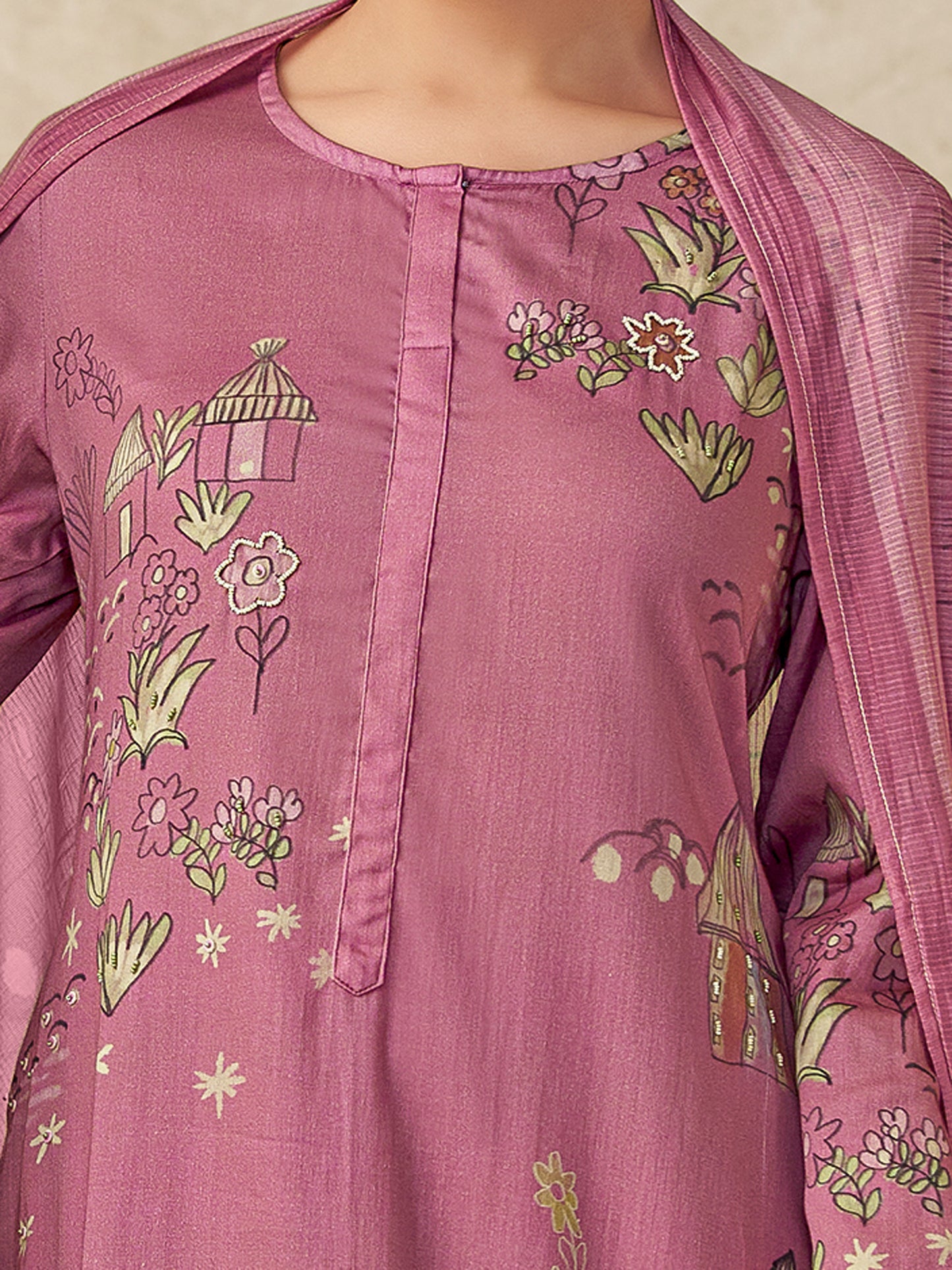 Suhani Charm Pure Italian Satin Kurta Set with Dupatta