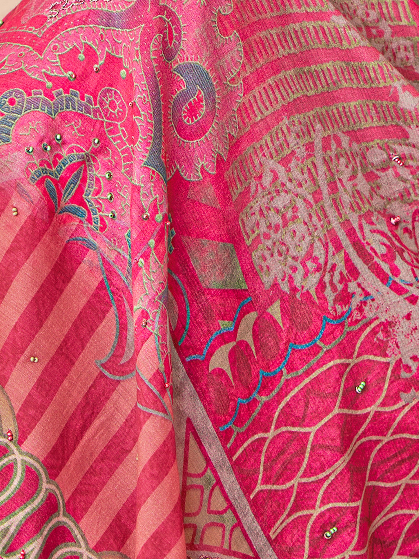 Chand Raat Elegance Pure Muslin Silk Kurta Unstitched Set With Dupatta