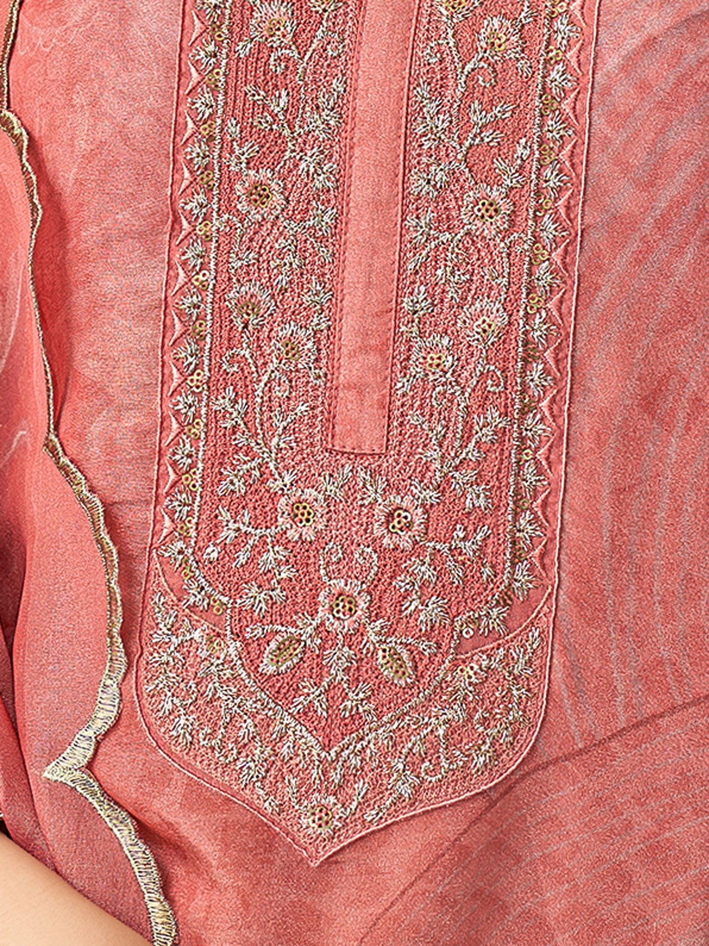 Ramya Royal Simmer Tissue Kurta Set with Dupatta