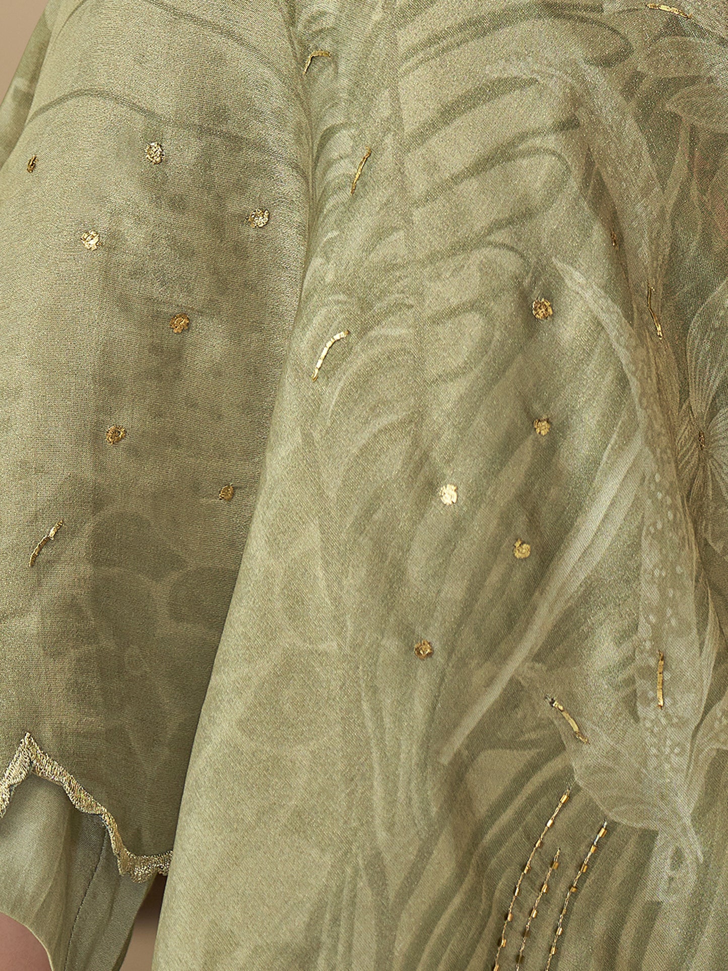 Ramya Royal Simmer Tissue Kurta Set with Dupatta