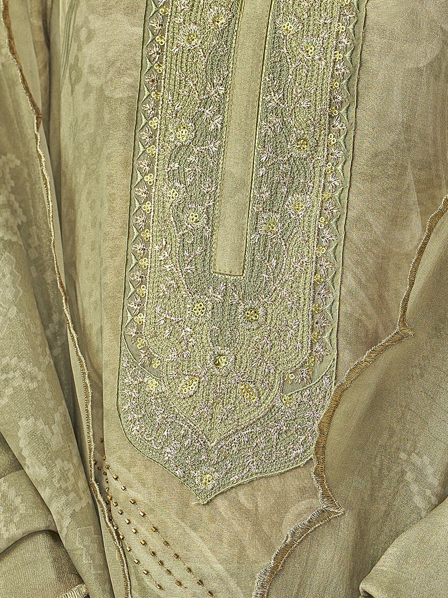 Ramya Royal Simmer Tissue Kurta Set with Dupatta