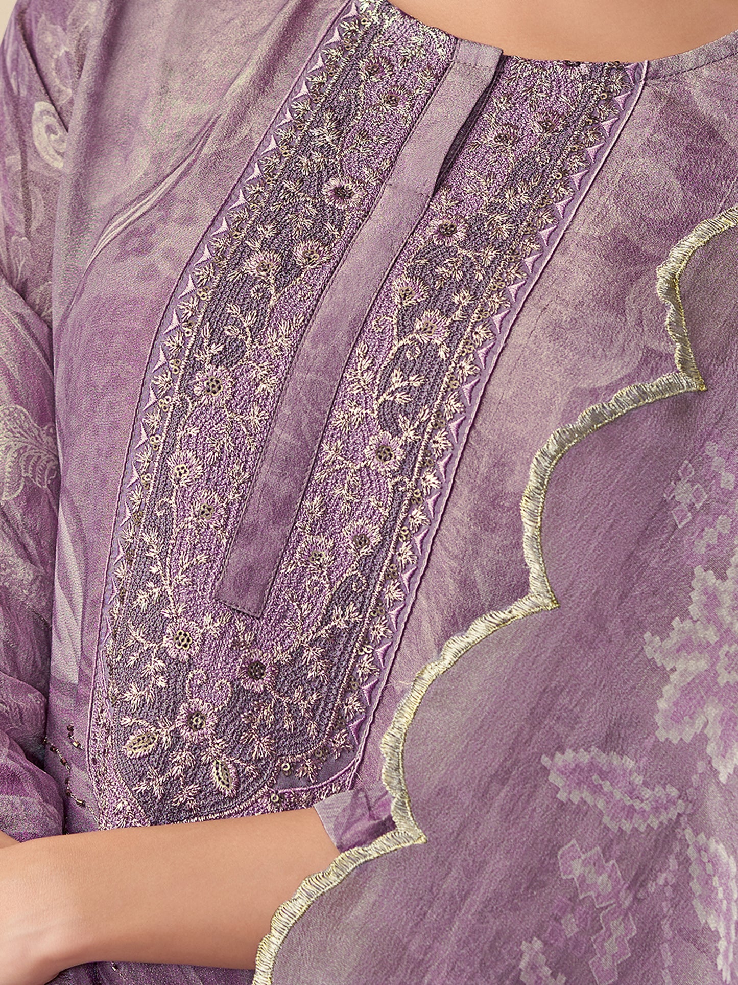 Ramya Royal Simmer Tissue Kurta Set with Dupatta