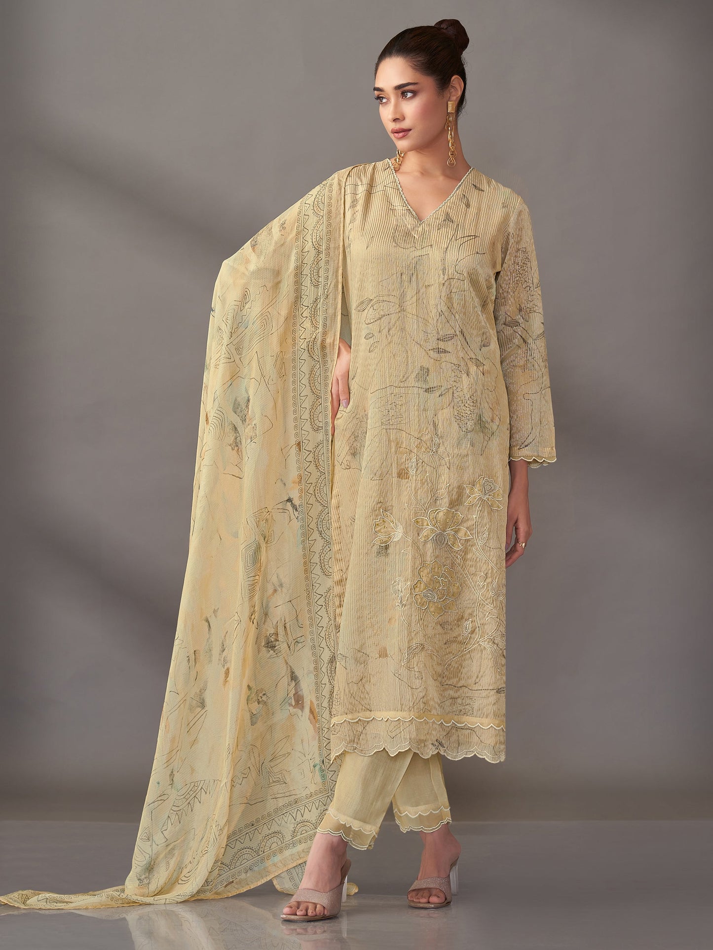 Riva Royal Pure Silk Jari Kurta Set with Dupatta