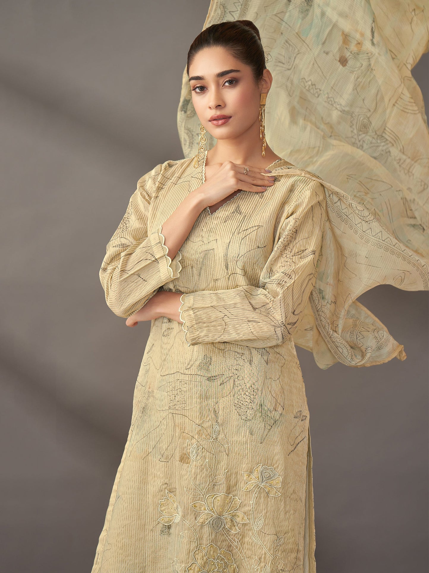 Riva Royal Pure Silk Jari Kurta Set with Dupatta