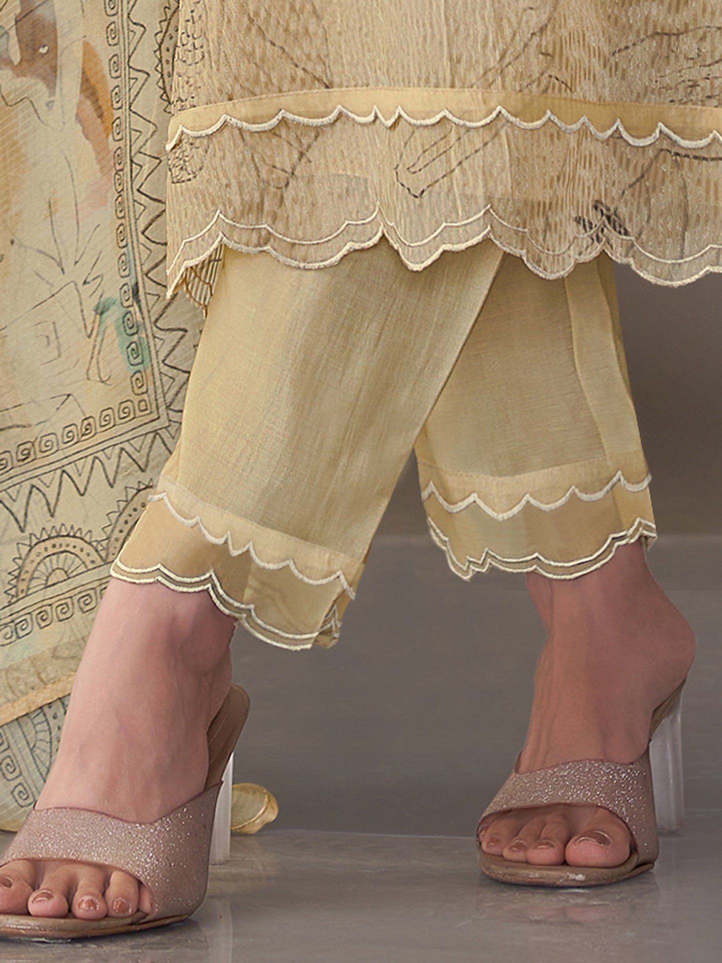 Riva Elite Pure Silk Jari Kurta Unstitched Set with Dupatta