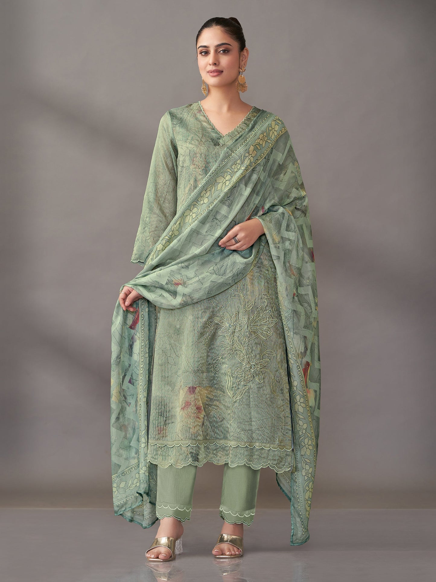 Riva Elite Pure Silk Jari Kurta Set with Dupatta