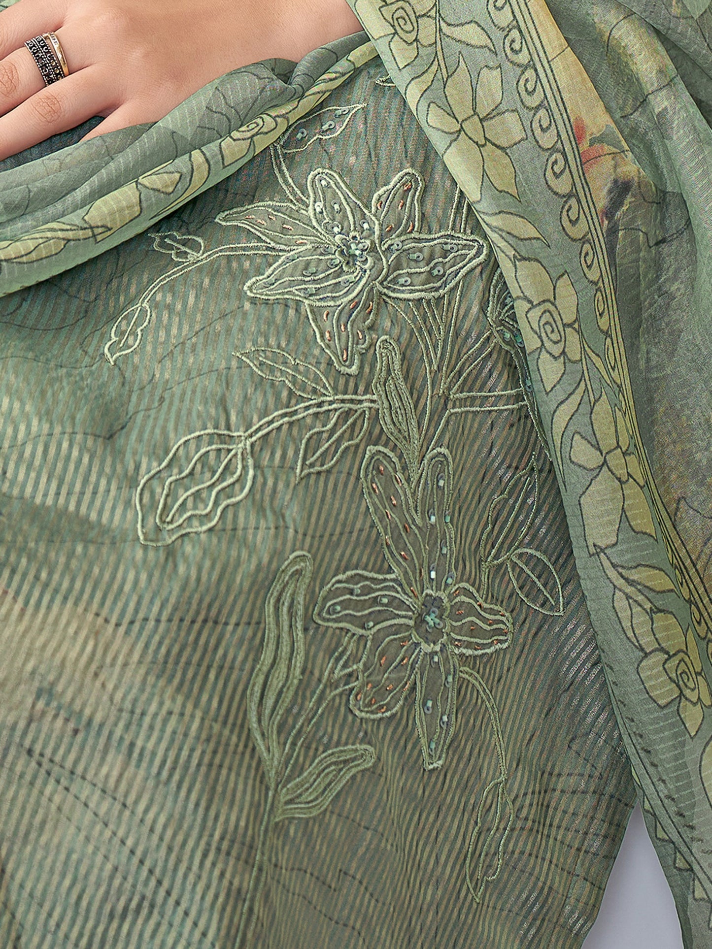 Riva Elite Pure Silk Jari Kurta Unstitched Set with Dupatta