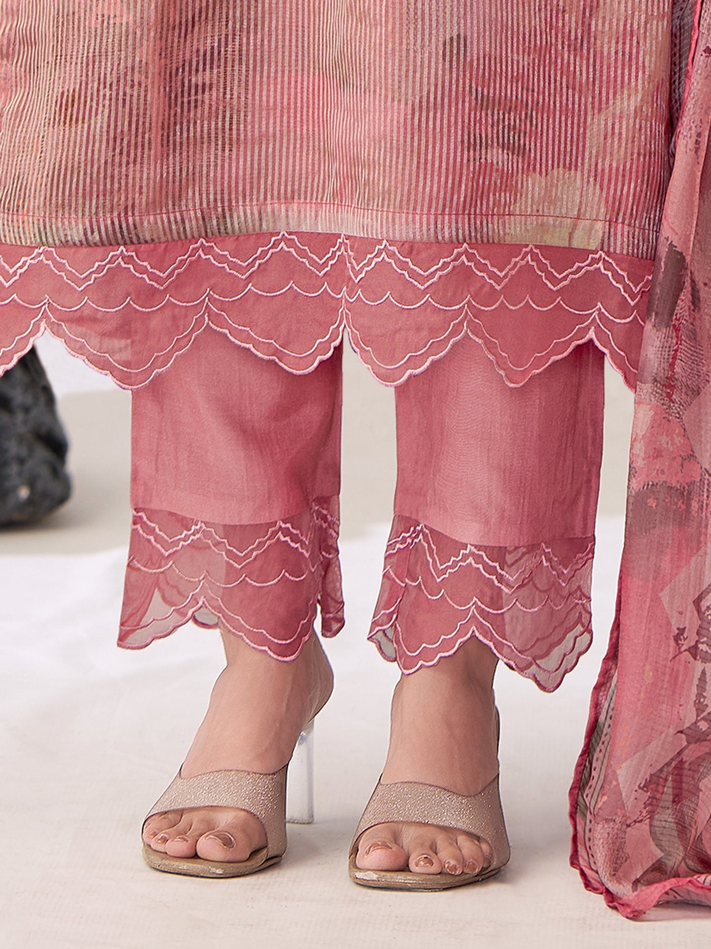 Sunflower Luxe Pure Silk Jari Kurta Set with Dupatta