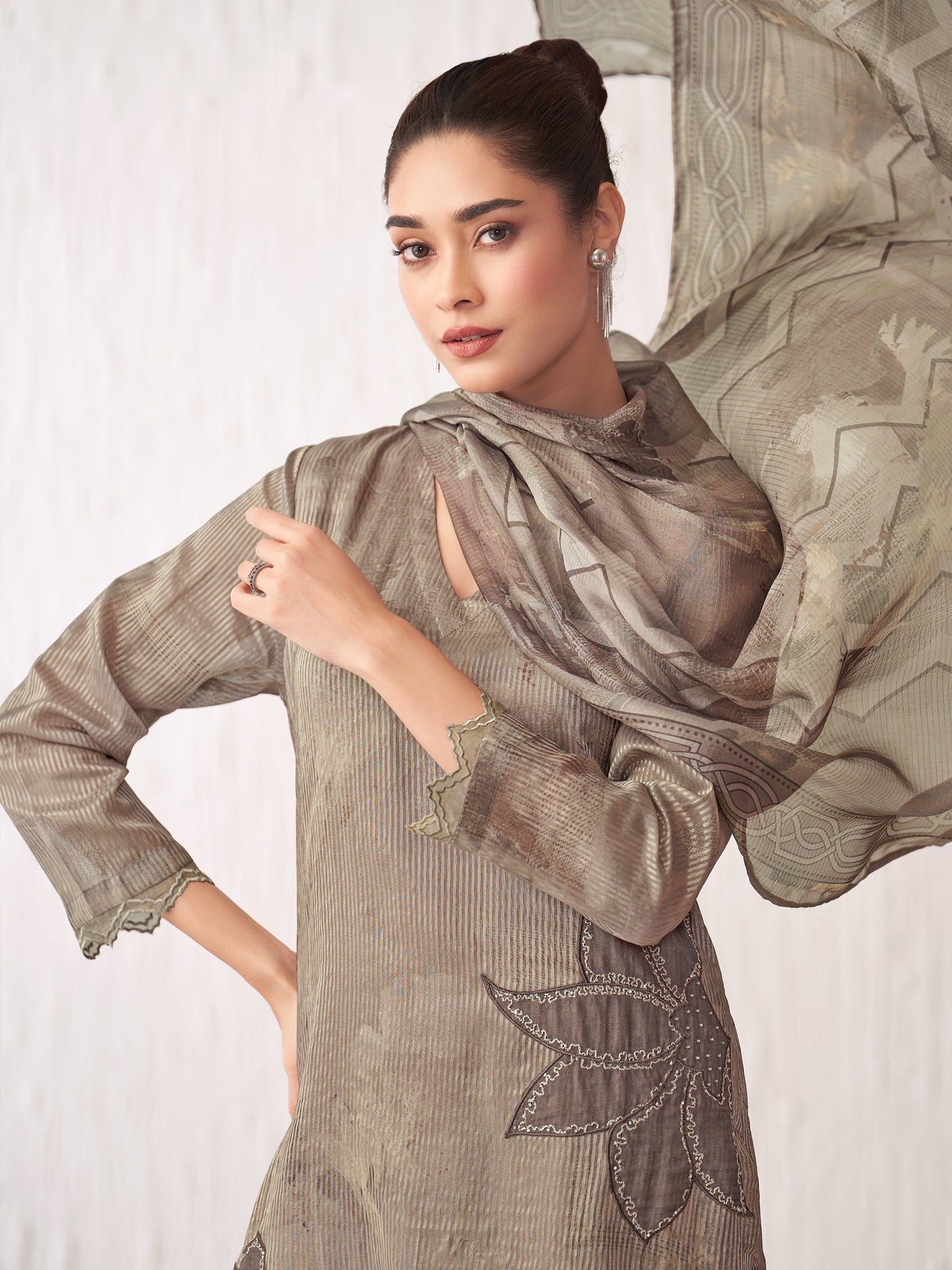 Sunflower Royal Pure Silk Jari Kurta Set with Dupatta