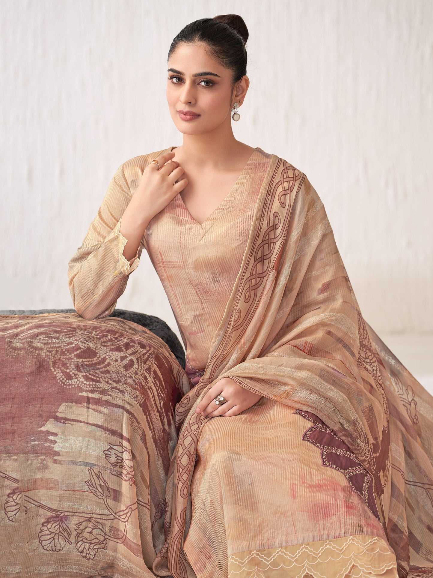 Sunflower Luxe Pure Silk Jari Kurta Set with Dupatta