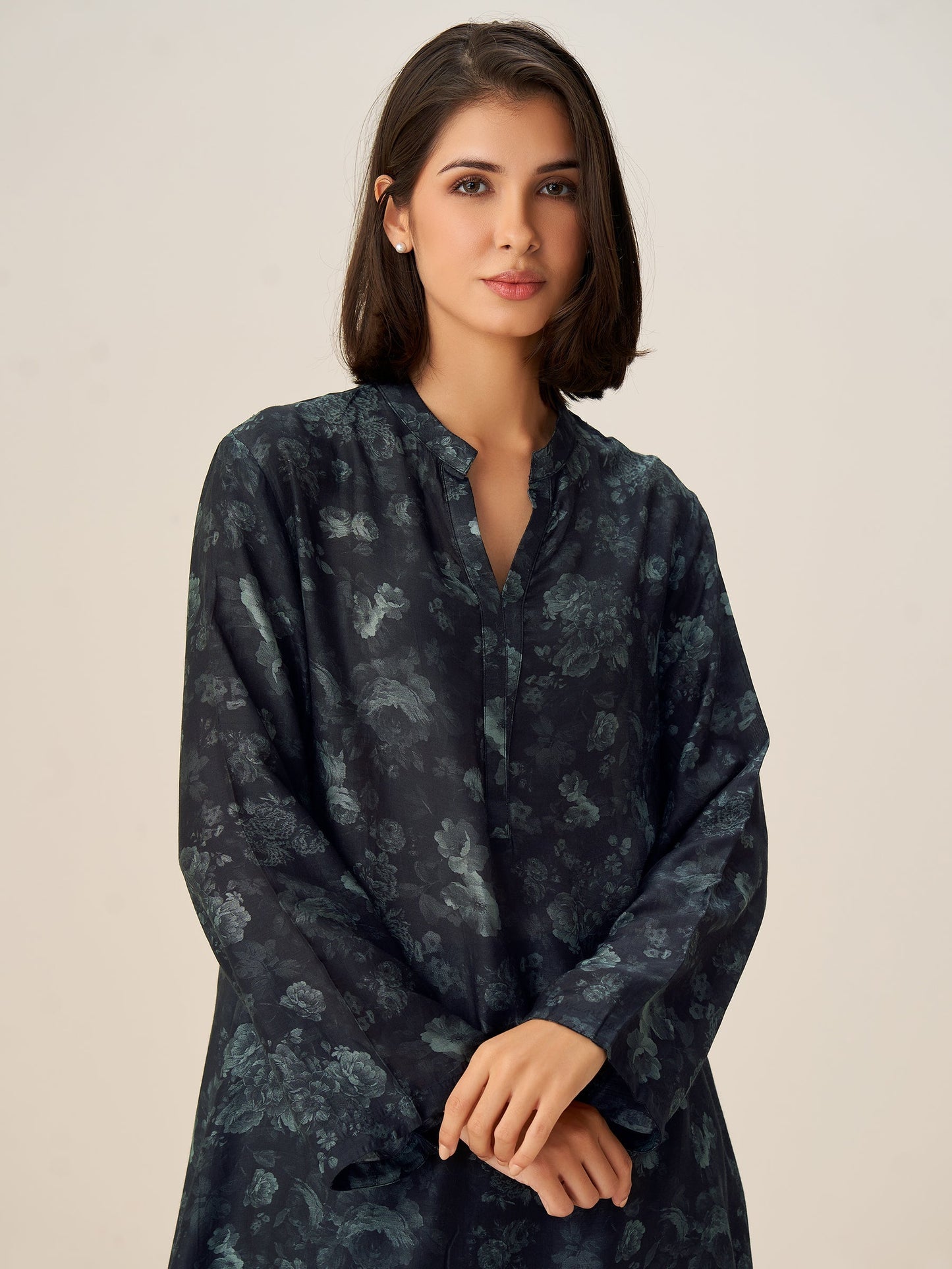 Trendy Digital Print Tunic Top
