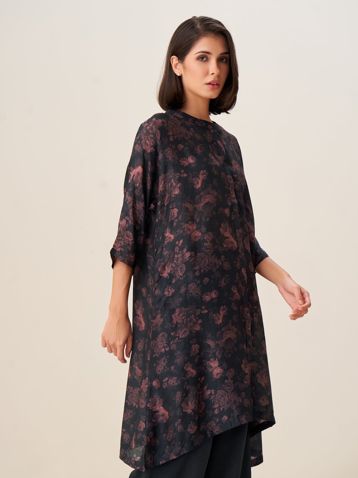 Trendy Digital Print Tunic Top
