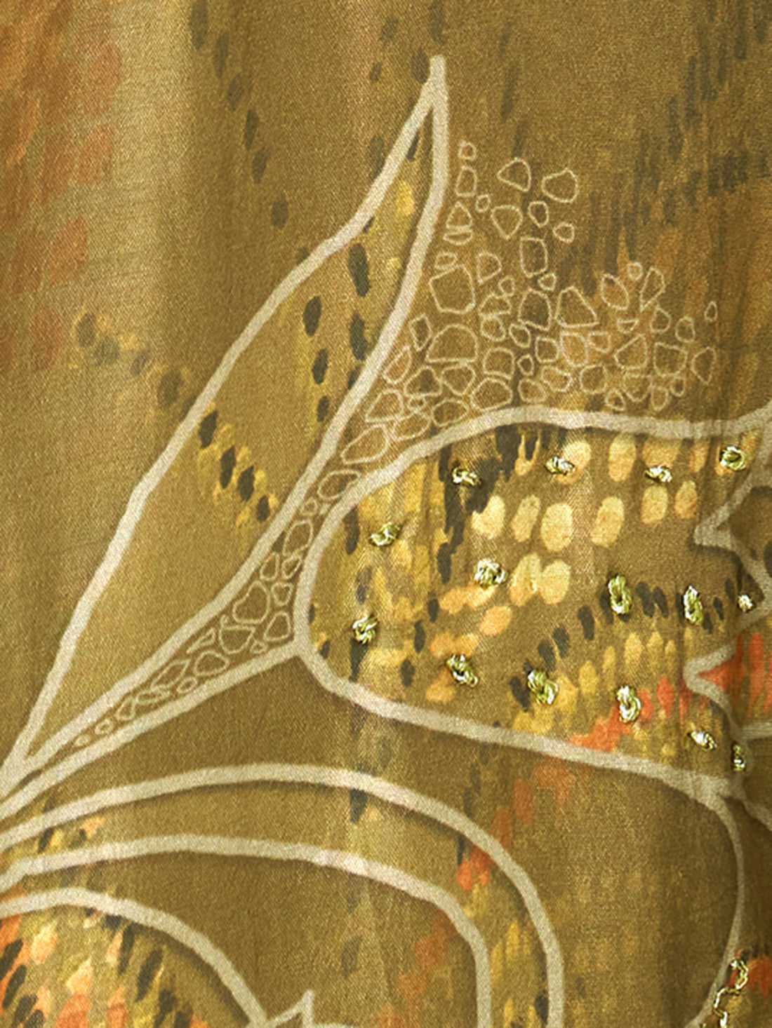SUKOON Mehendi - Muslin Unstitched Set With Fancy Handwork