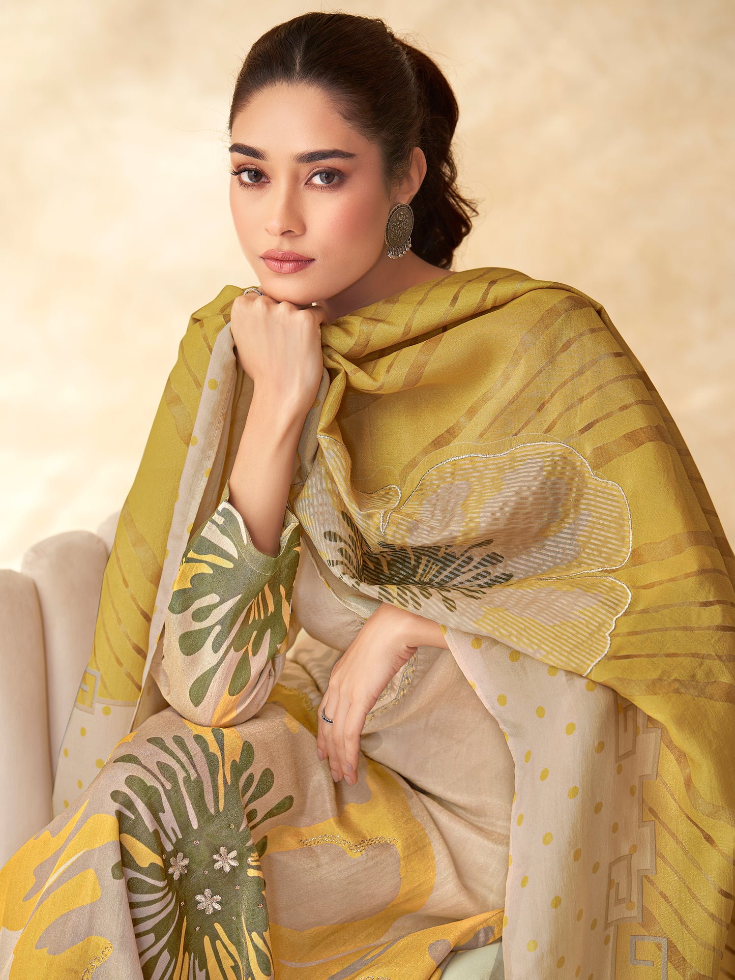 Laveena Elegance Pure Fancy Simmer Kurta Set with Dupatta