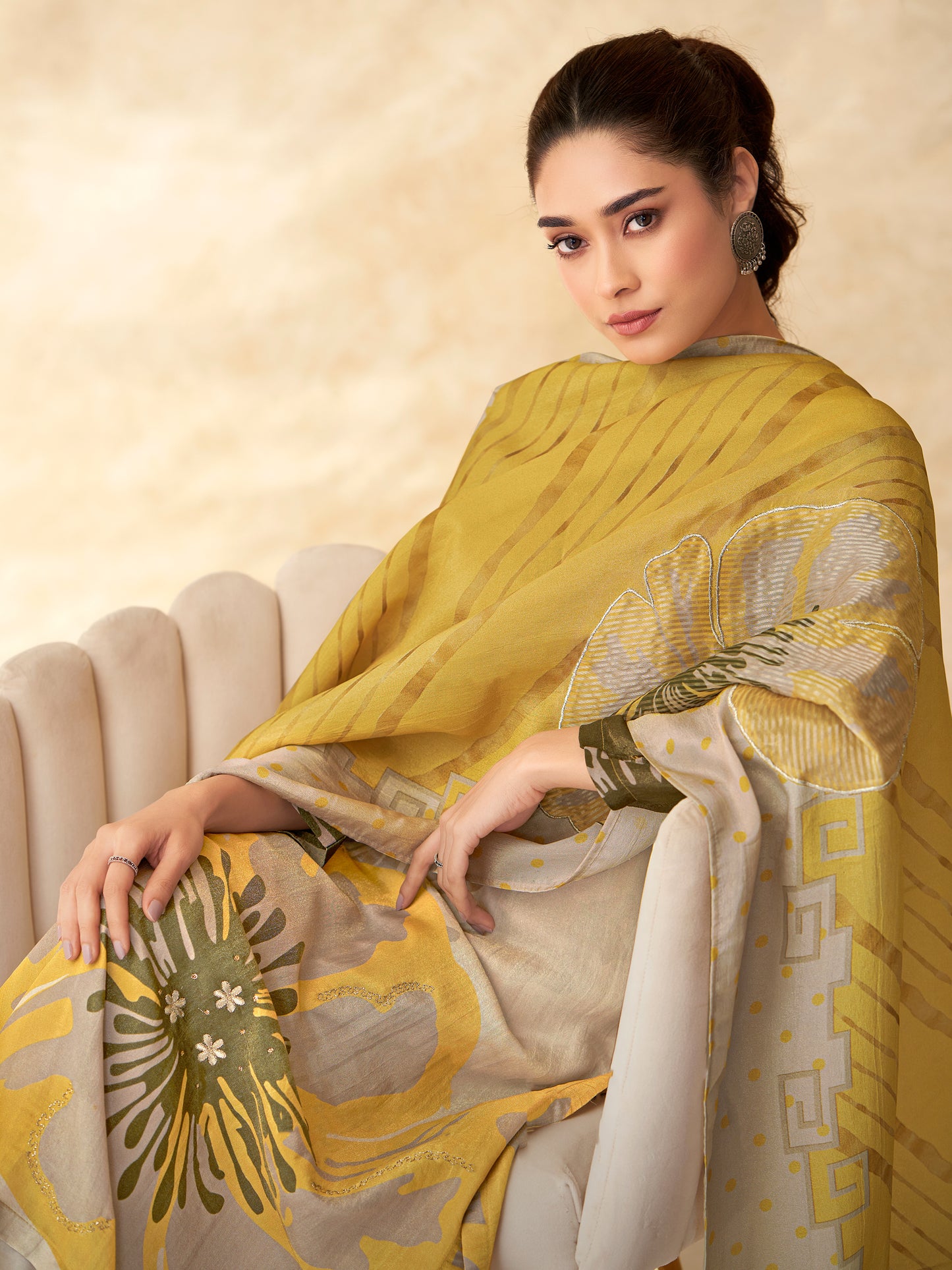 Laveena Elegance Pure Fancy Simmer Kurta Set with Dupatta