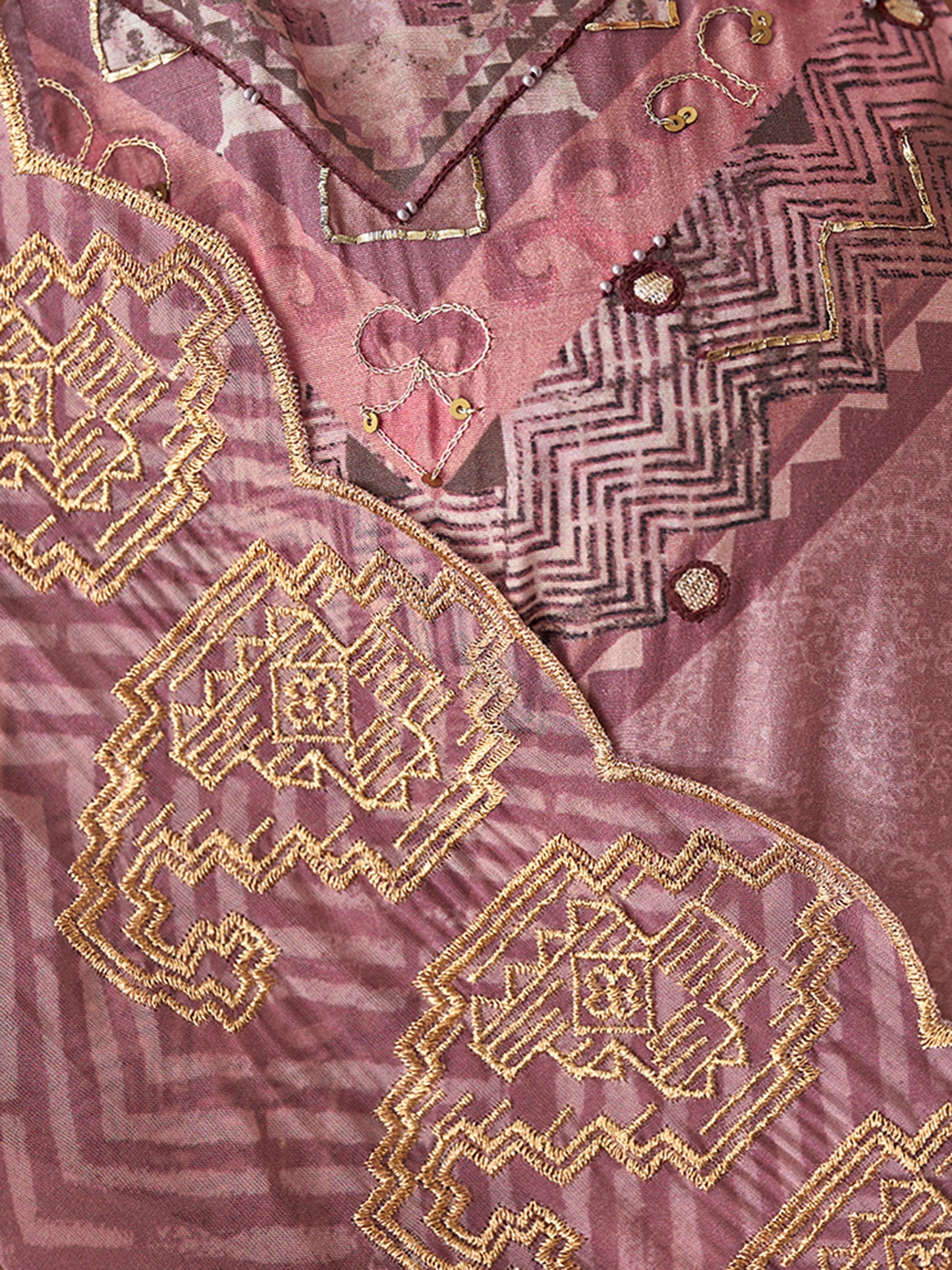 Enchanting Rakhi Wine Pure Muslin Suit Set with Exquisite Handwork