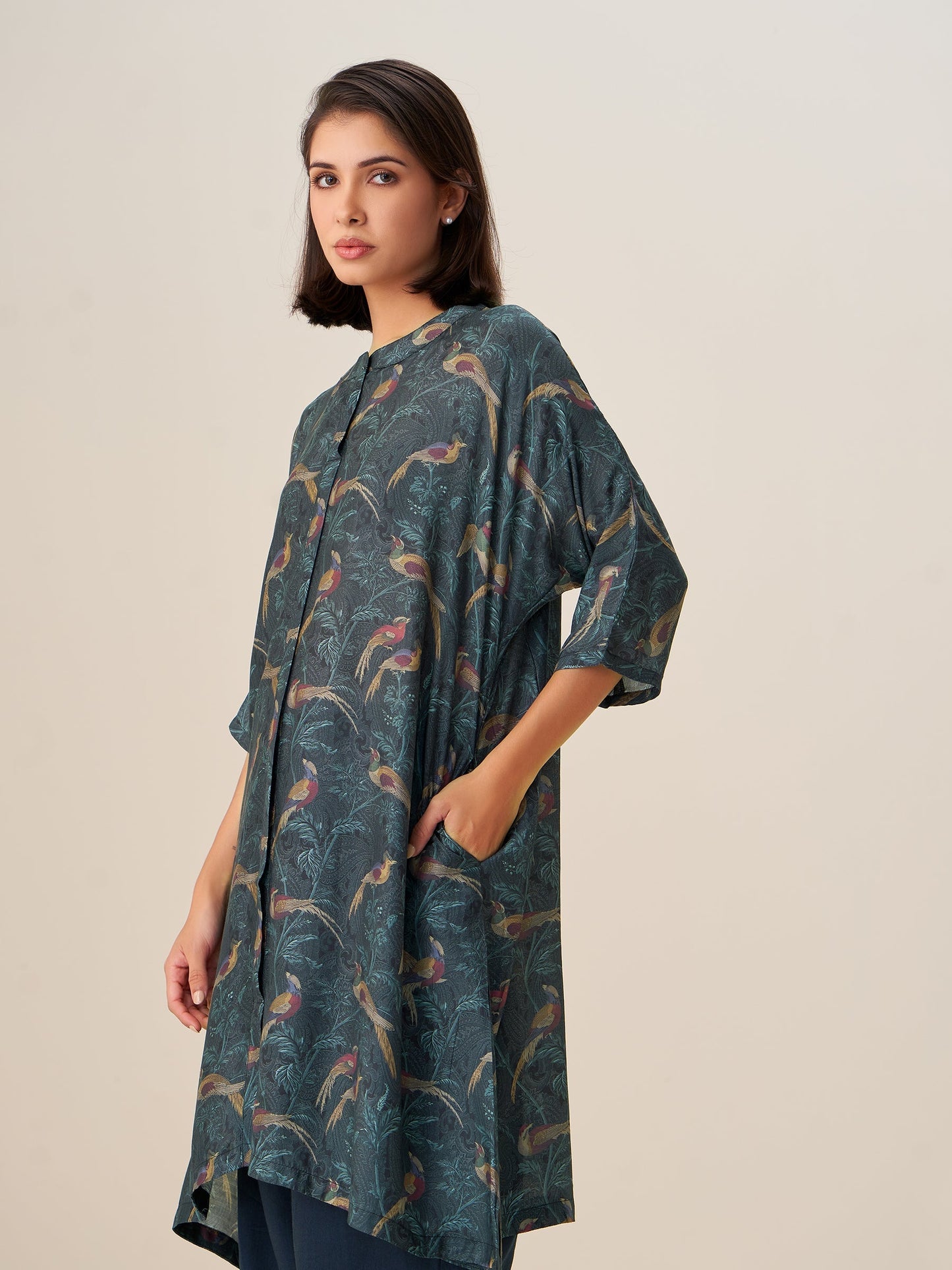 Trendy Digital Print Tunic Top