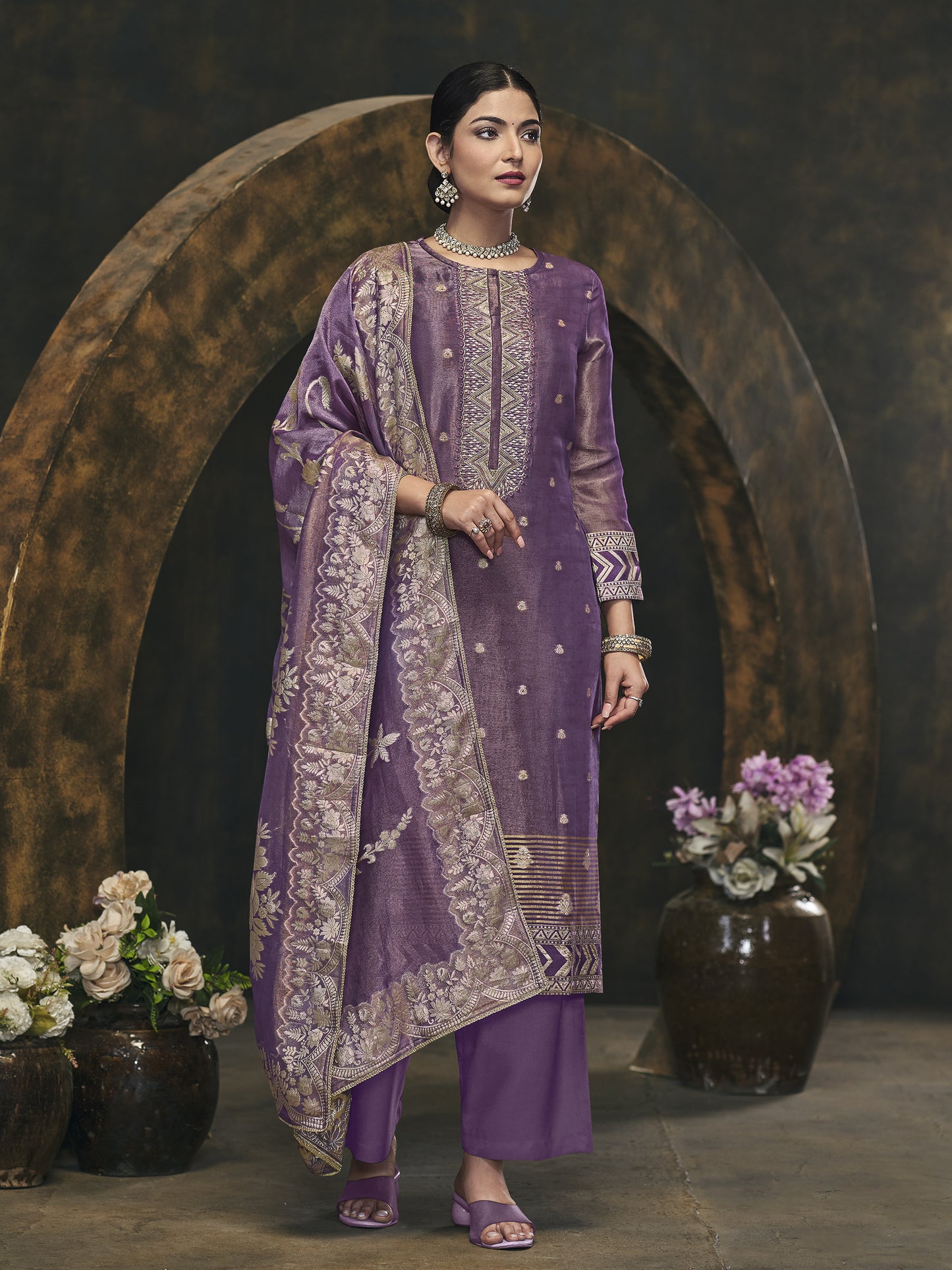 BAGAN BLUE Pure Fancy Simmer Unstitched Set with Intricate Handwork & Elegant Embroidery