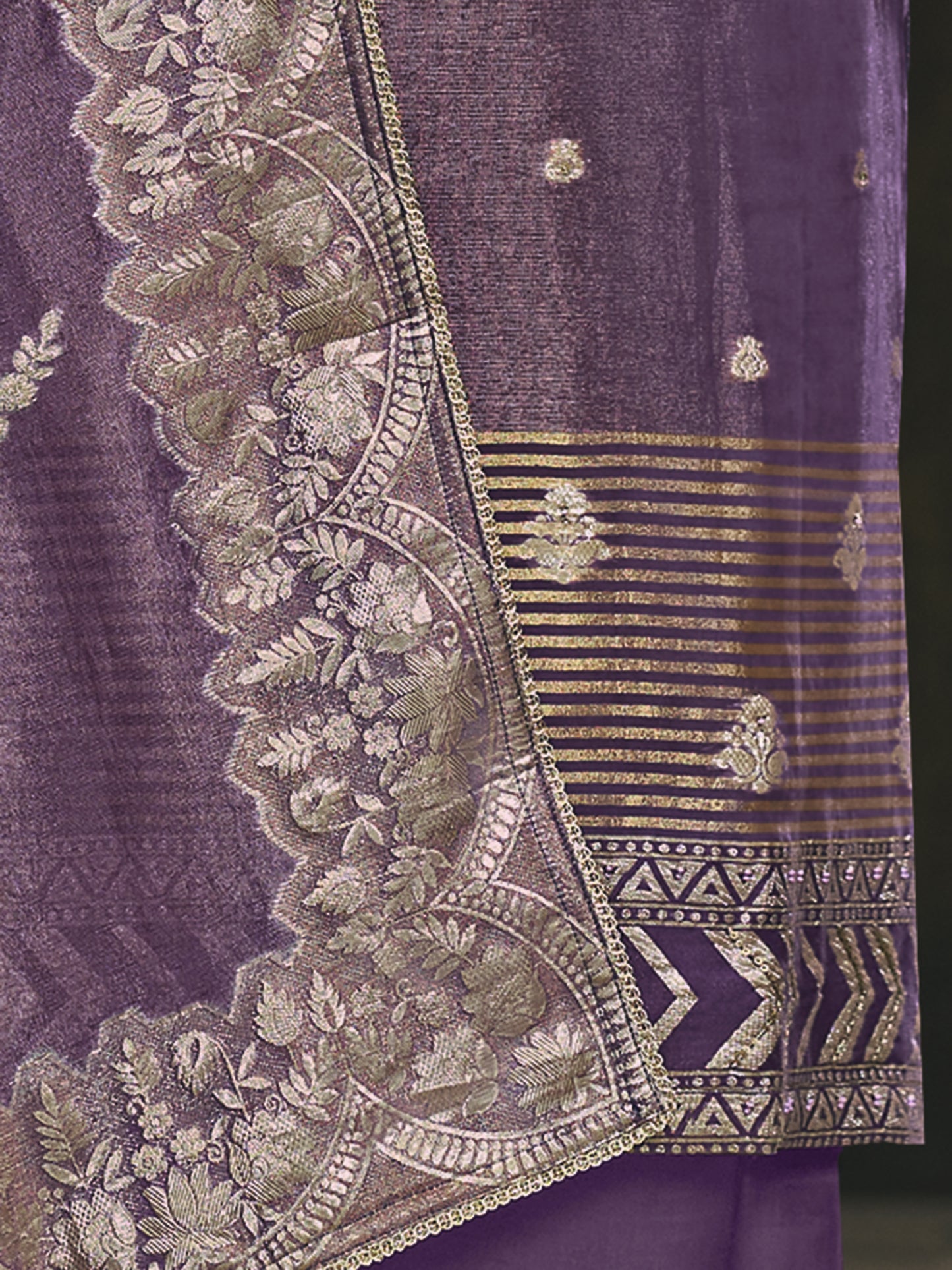 BAGAN BLUE Pure Fancy Simmer Unstitched Set with Intricate Handwork & Elegant Embroidery