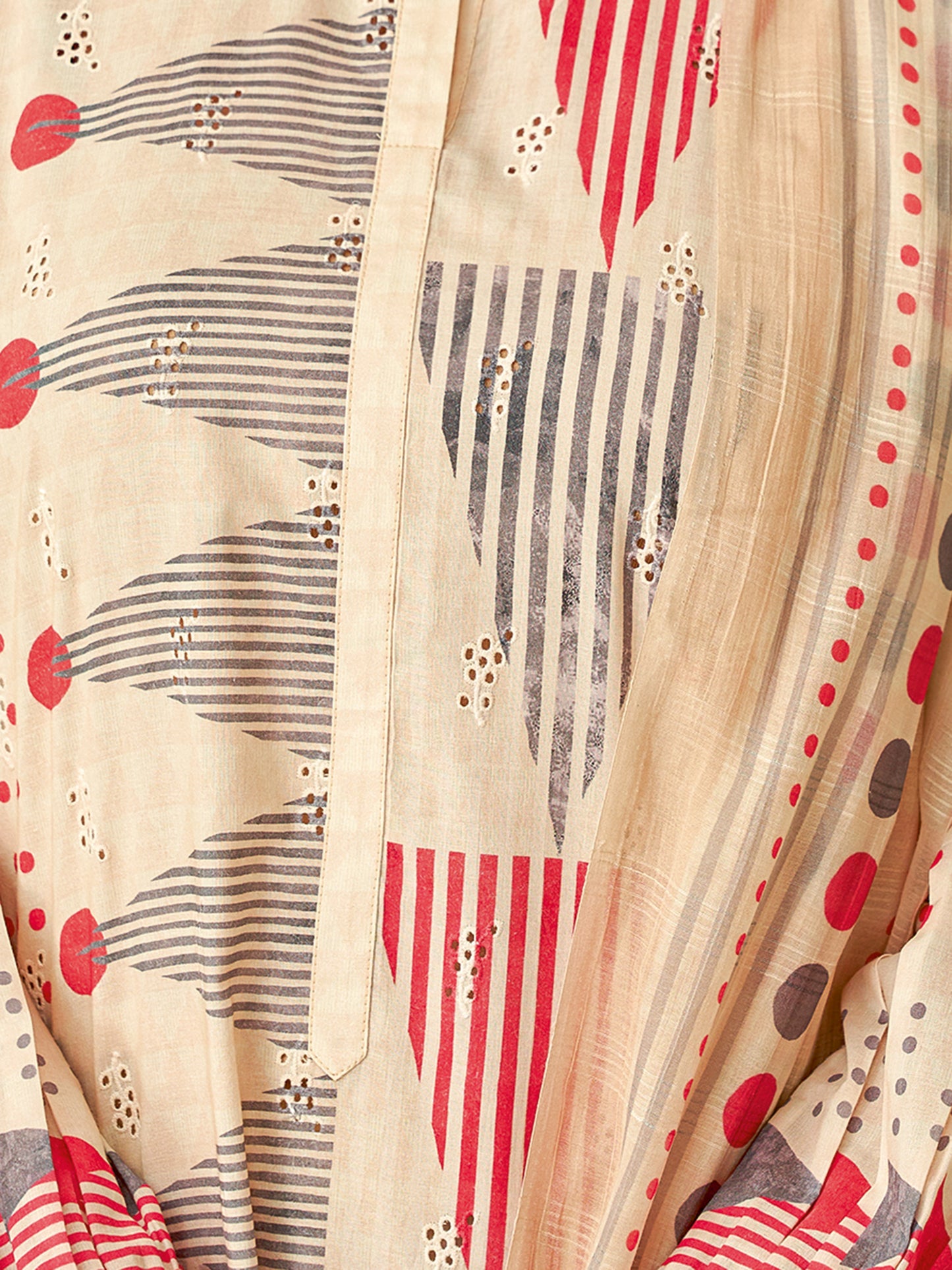 SAJAL RUST Elegant Cotton Suit Set with Intricate Embroidery Detailing