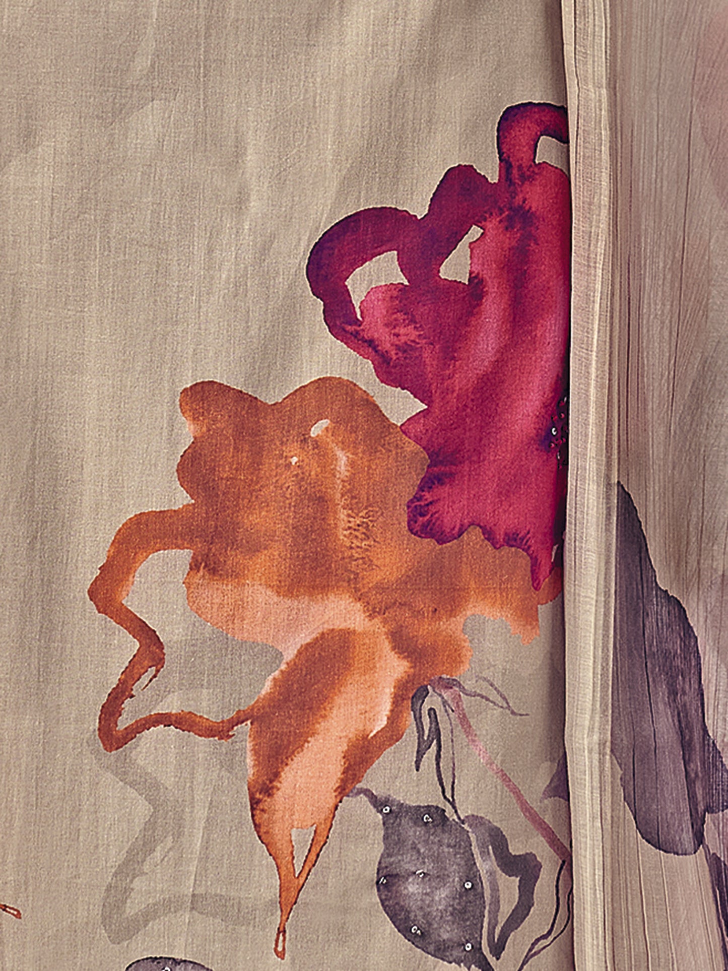 Pragya Brown Elegance Pure Cotton Suit Set with Handcrafted Details