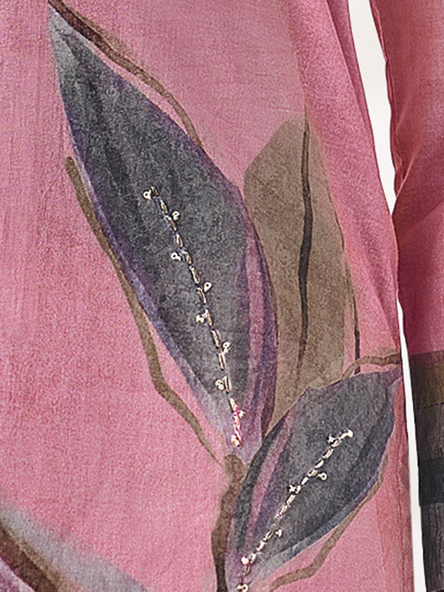 Pragya Pink Elegance Pure Cotton Unstitched Set with Handcrafted Detailing