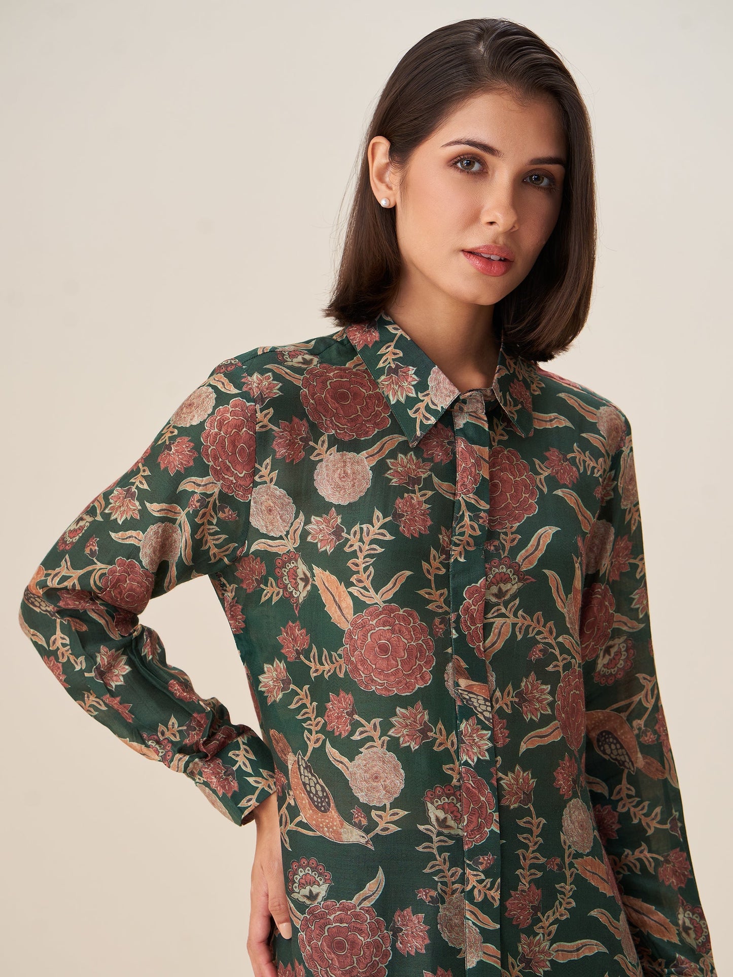 Trendy Digital Print Tunic Top
