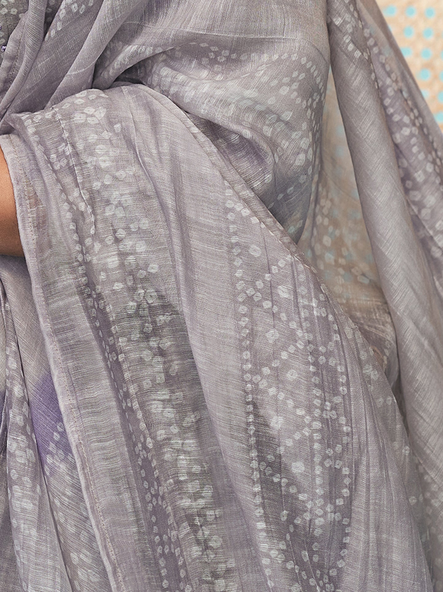 SAMREEN PURPLE Pure Linen Jaquard Unstitched Set with Stunning Fancy Handwork