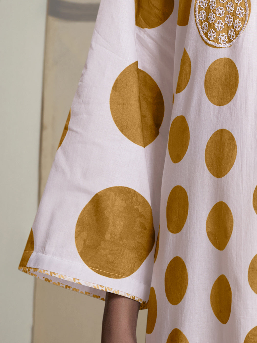 Ruhi Mustard Elegance Cotton Suit Set with Fancy Handwork