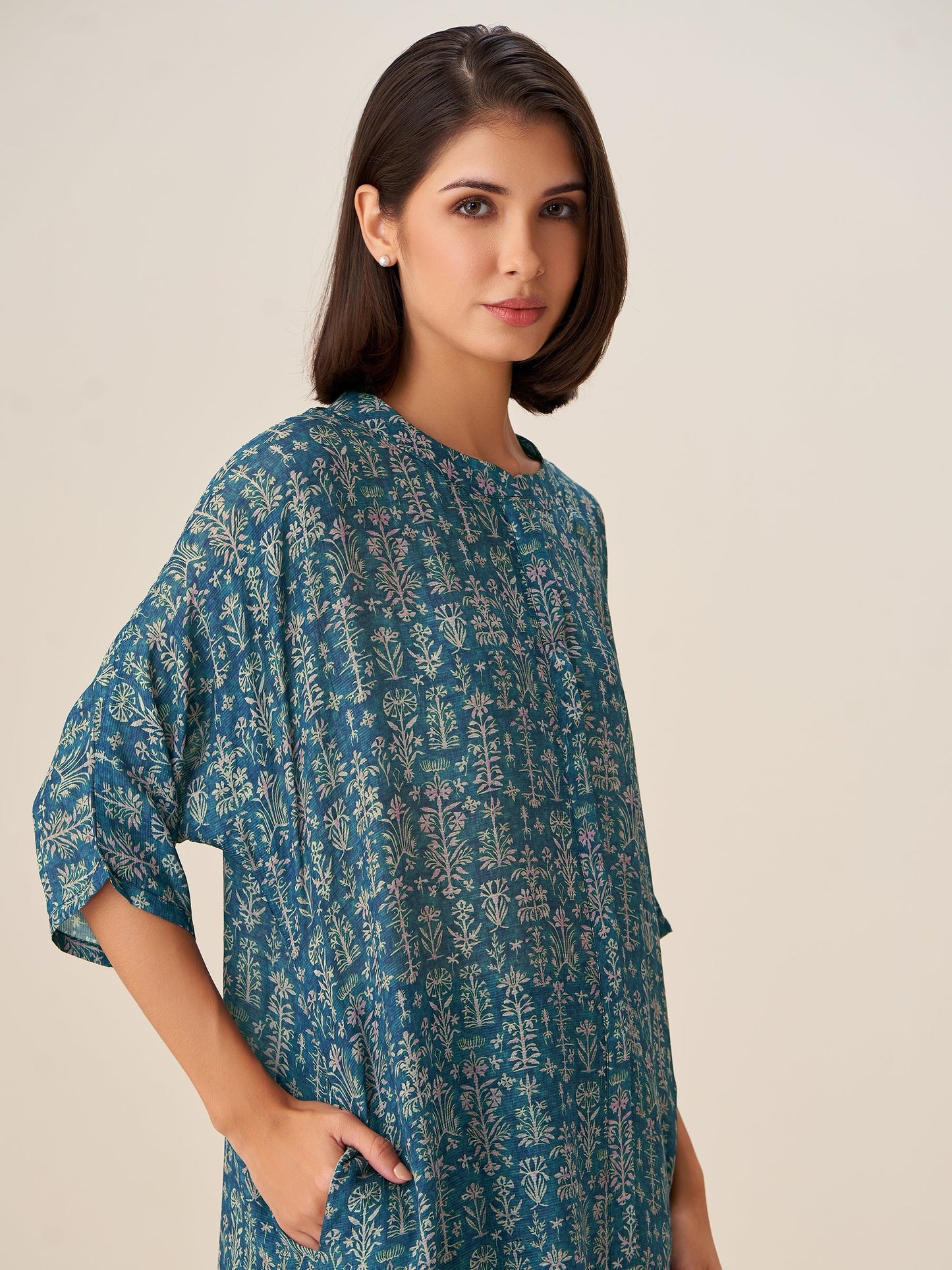 Trendy Digital Print Tunic Top