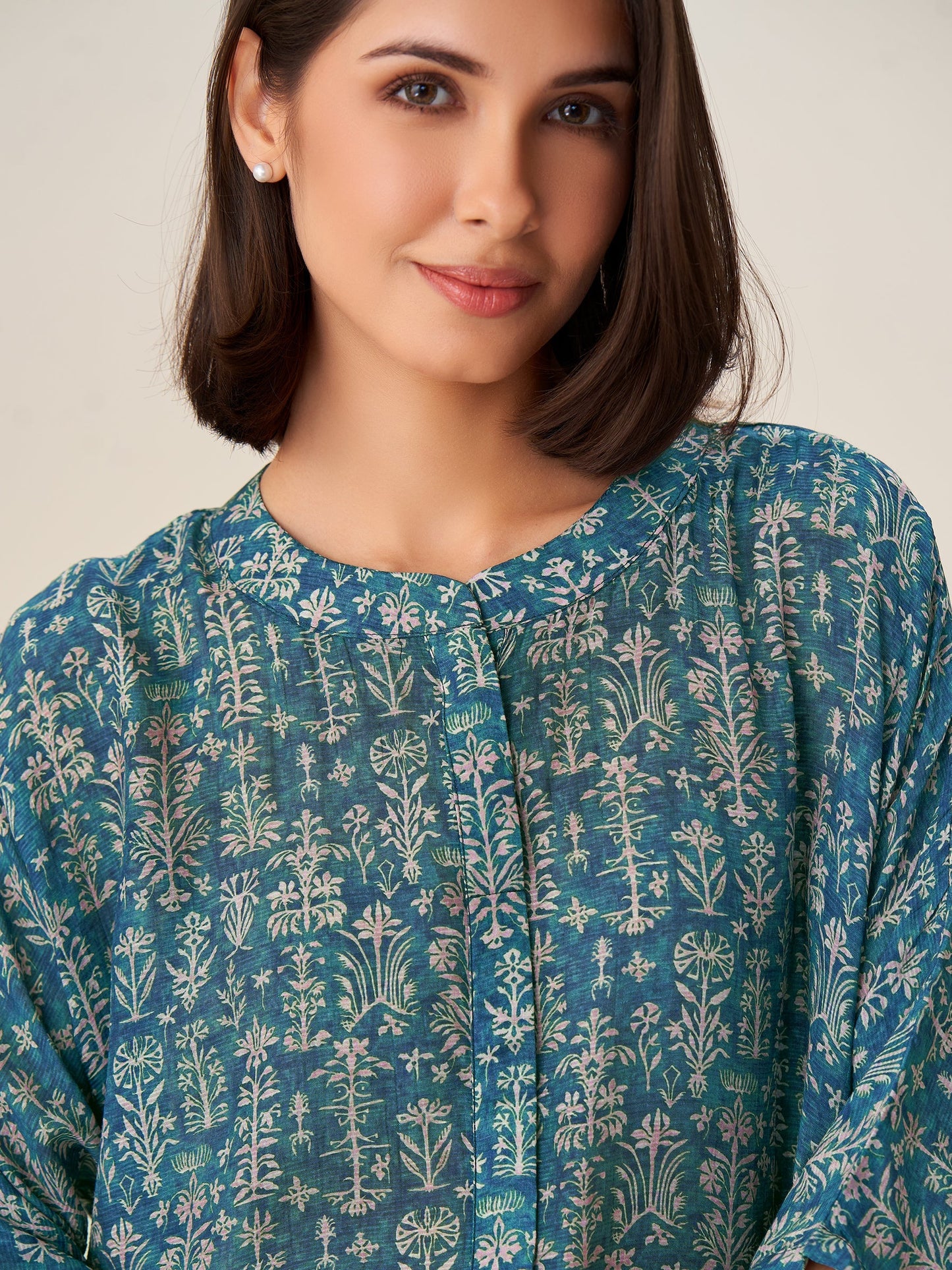 Trendy Digital Print Tunic Top