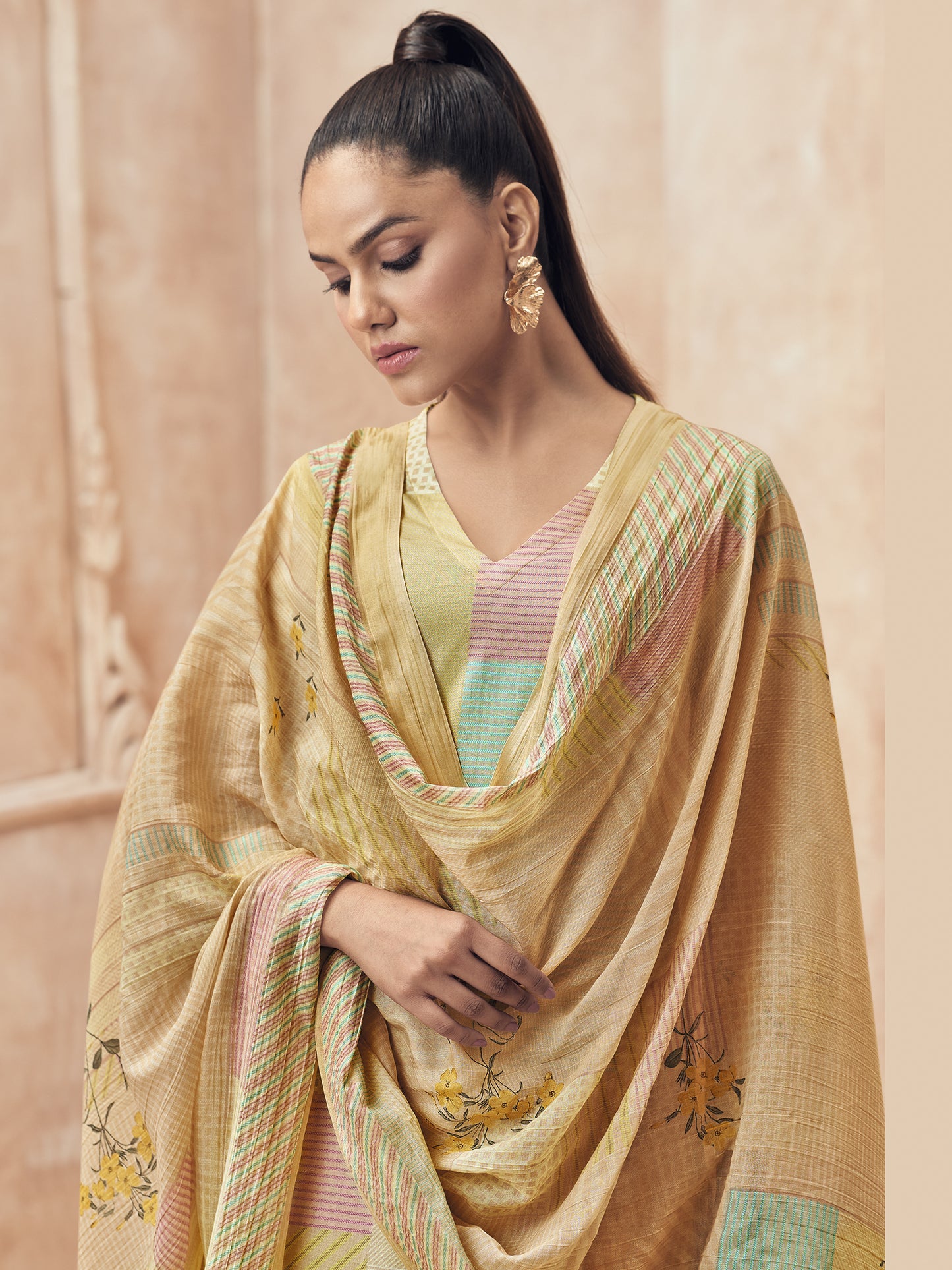 DITYA Golden Sunrise Pure Cotton Suits Set
