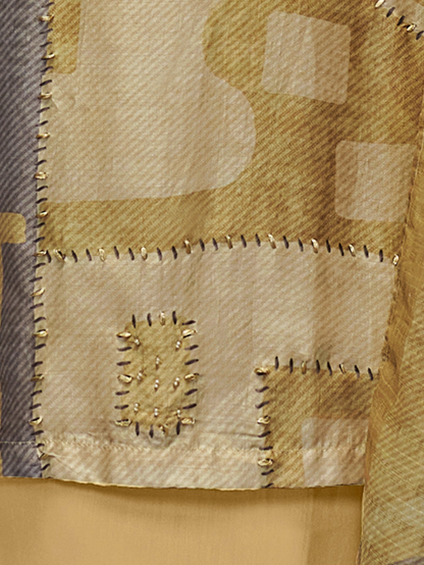 AKASHVI DUSTY MEHNDI Muslin Suit Set With Fancy Handwork