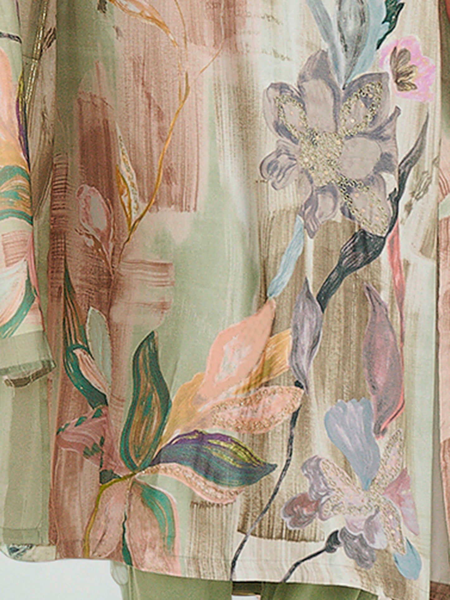 Zeenat Pista Glow Pure Cotton Unstitched Set with Exquisite Handwork