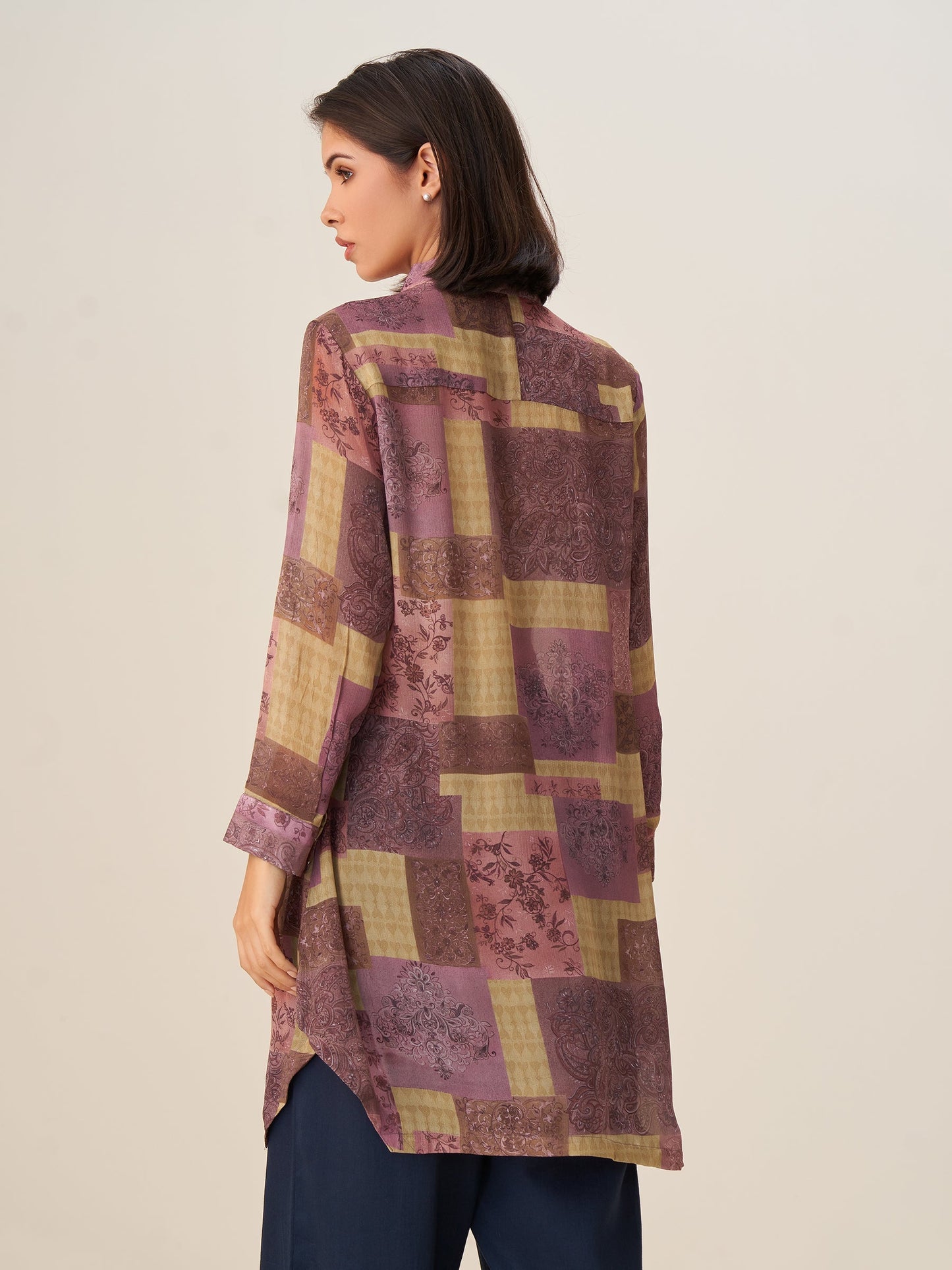 Trendy Digital Print Tunic Top