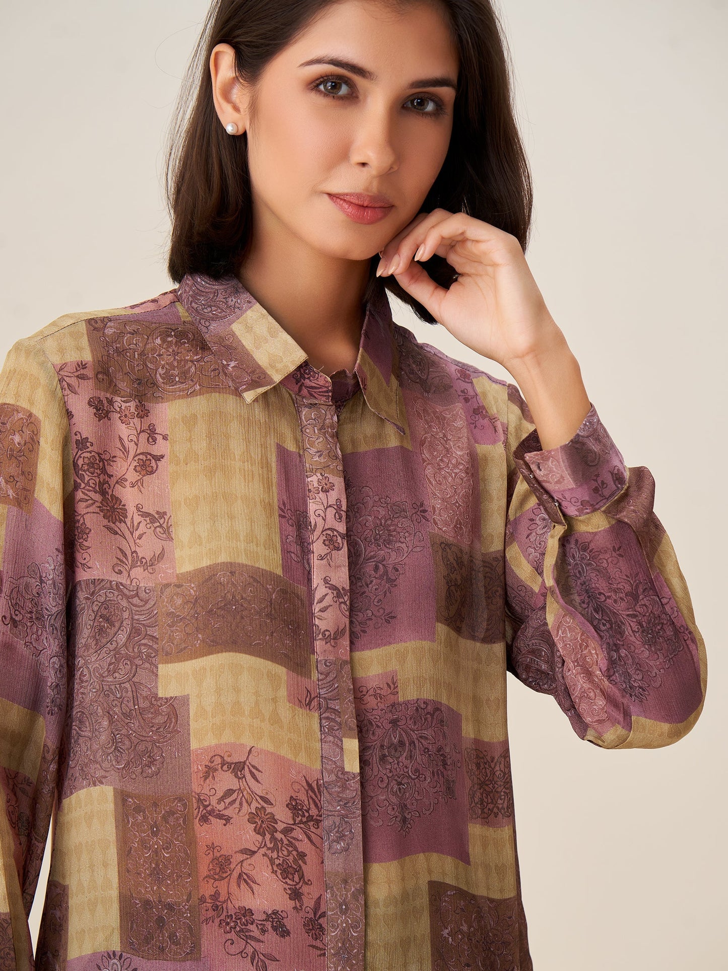Trendy Digital Print Tunic Top