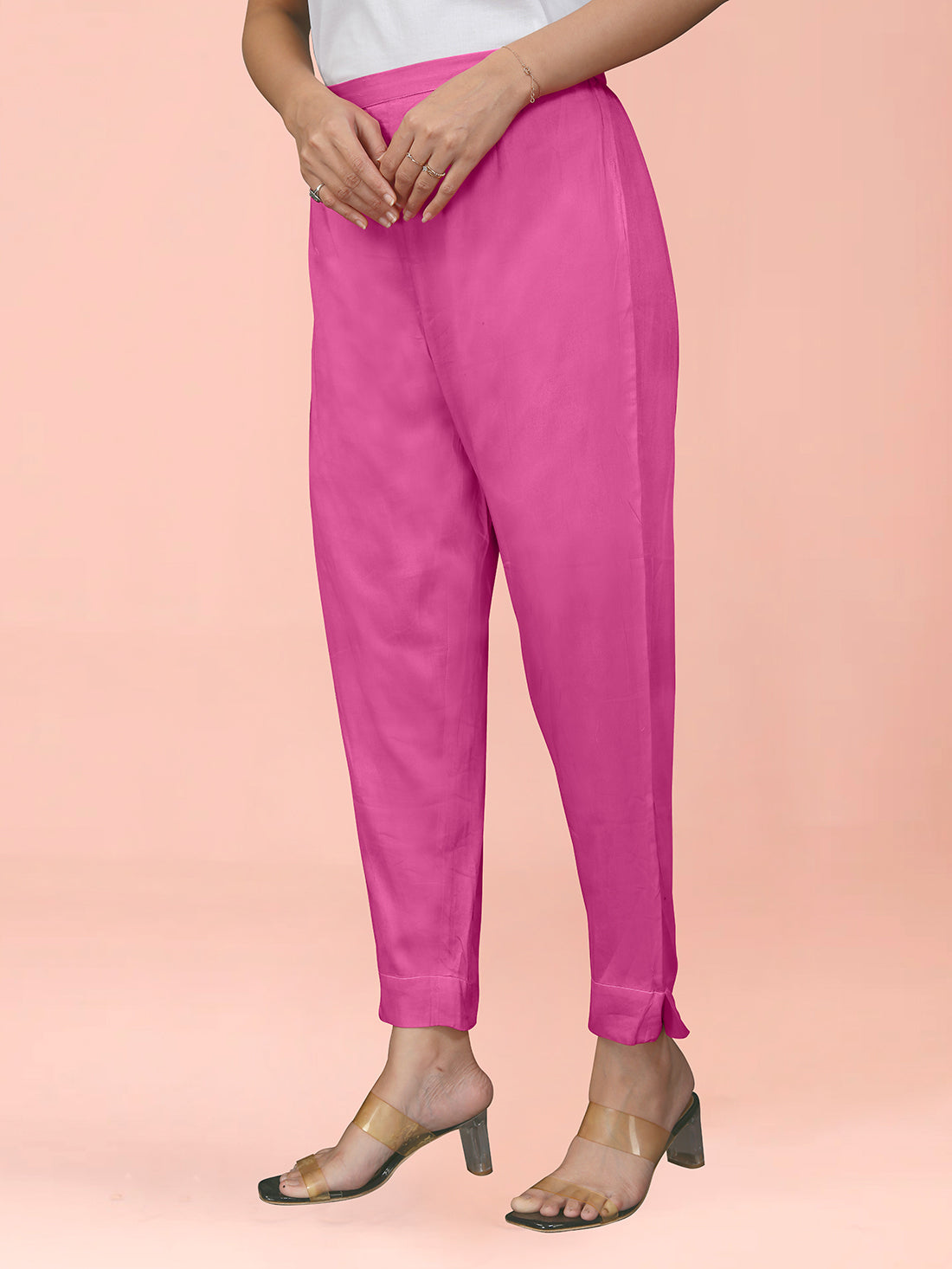 Pink Cotton Satin Bottom