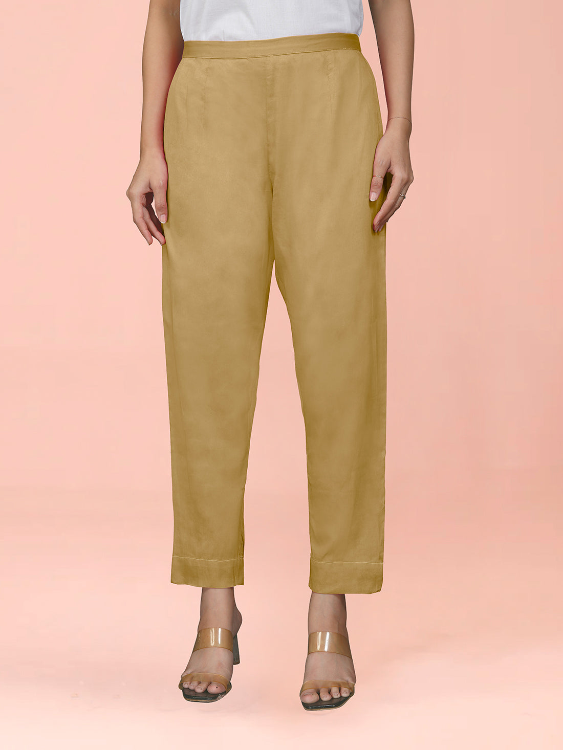 Yellow Cotton Satin Bottom