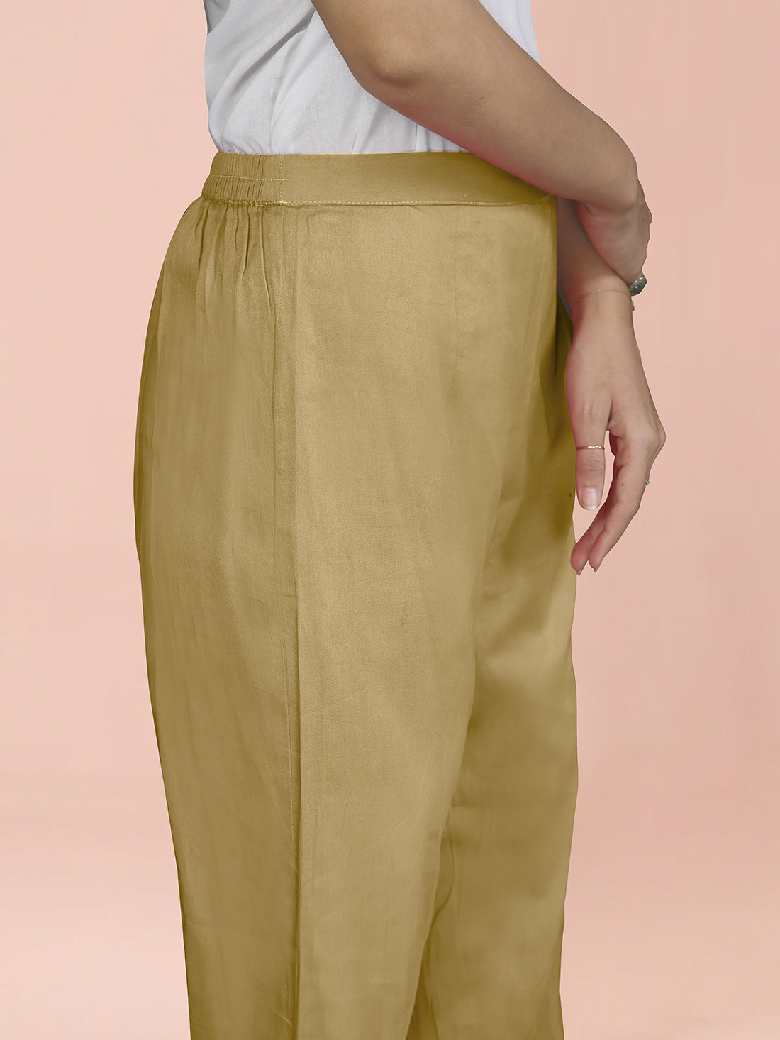 Yellow Cotton Satin Bottom