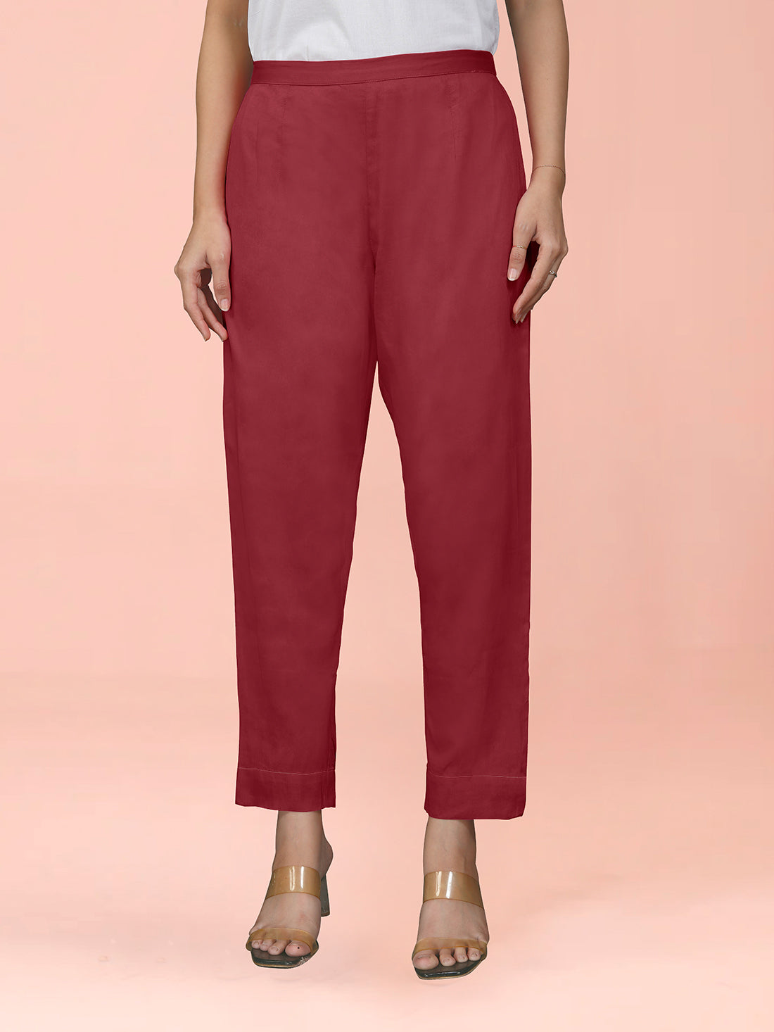 Maroon Cotton Satin Bottom