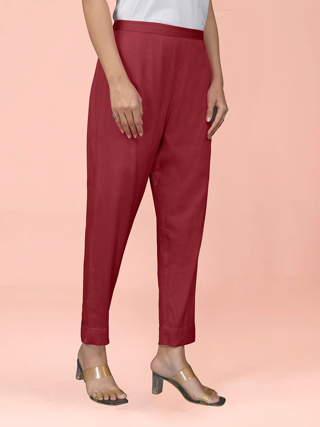 Maroon Cotton Satin Bottom