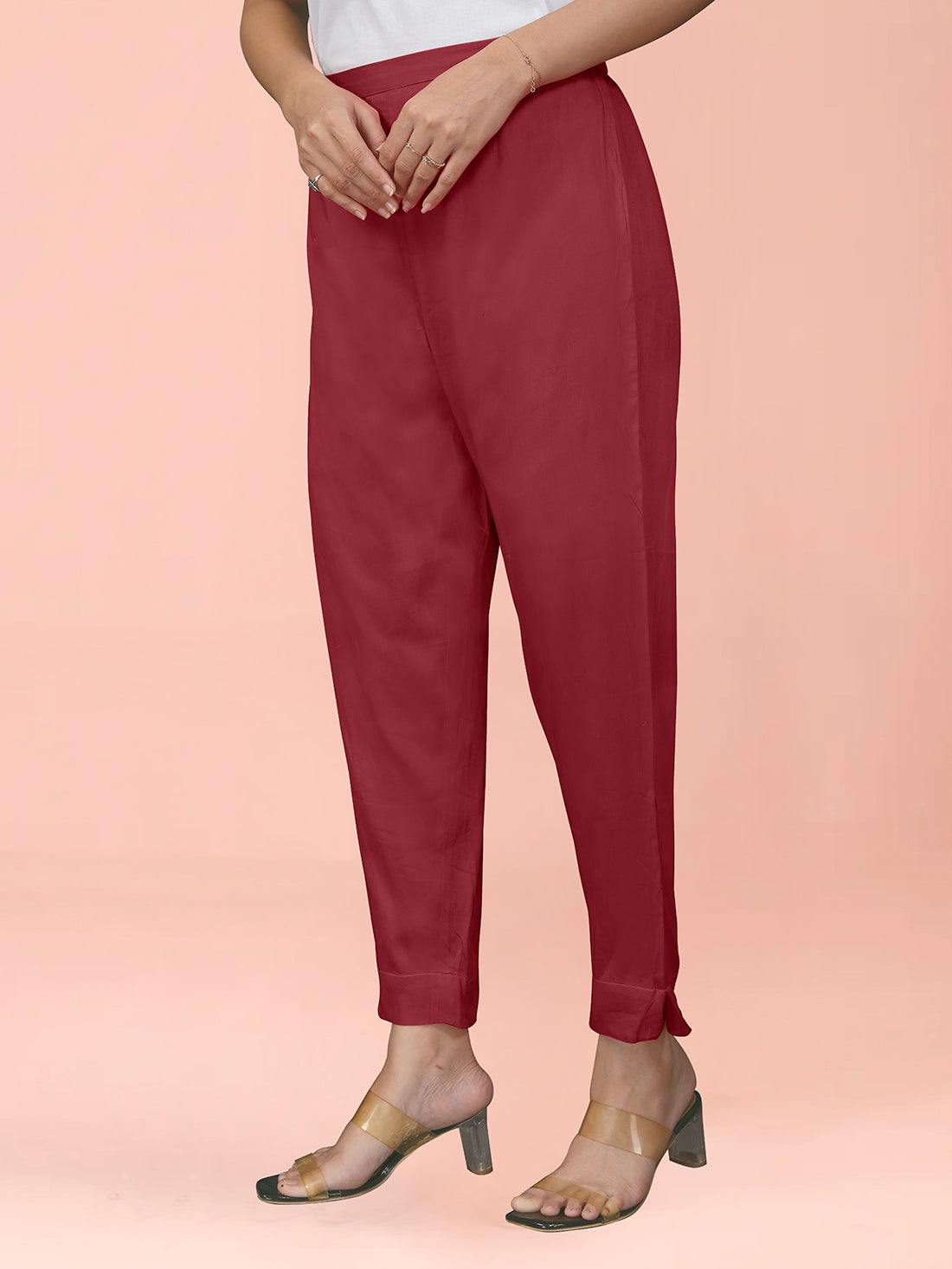 Maroon Cotton Satin Bottom