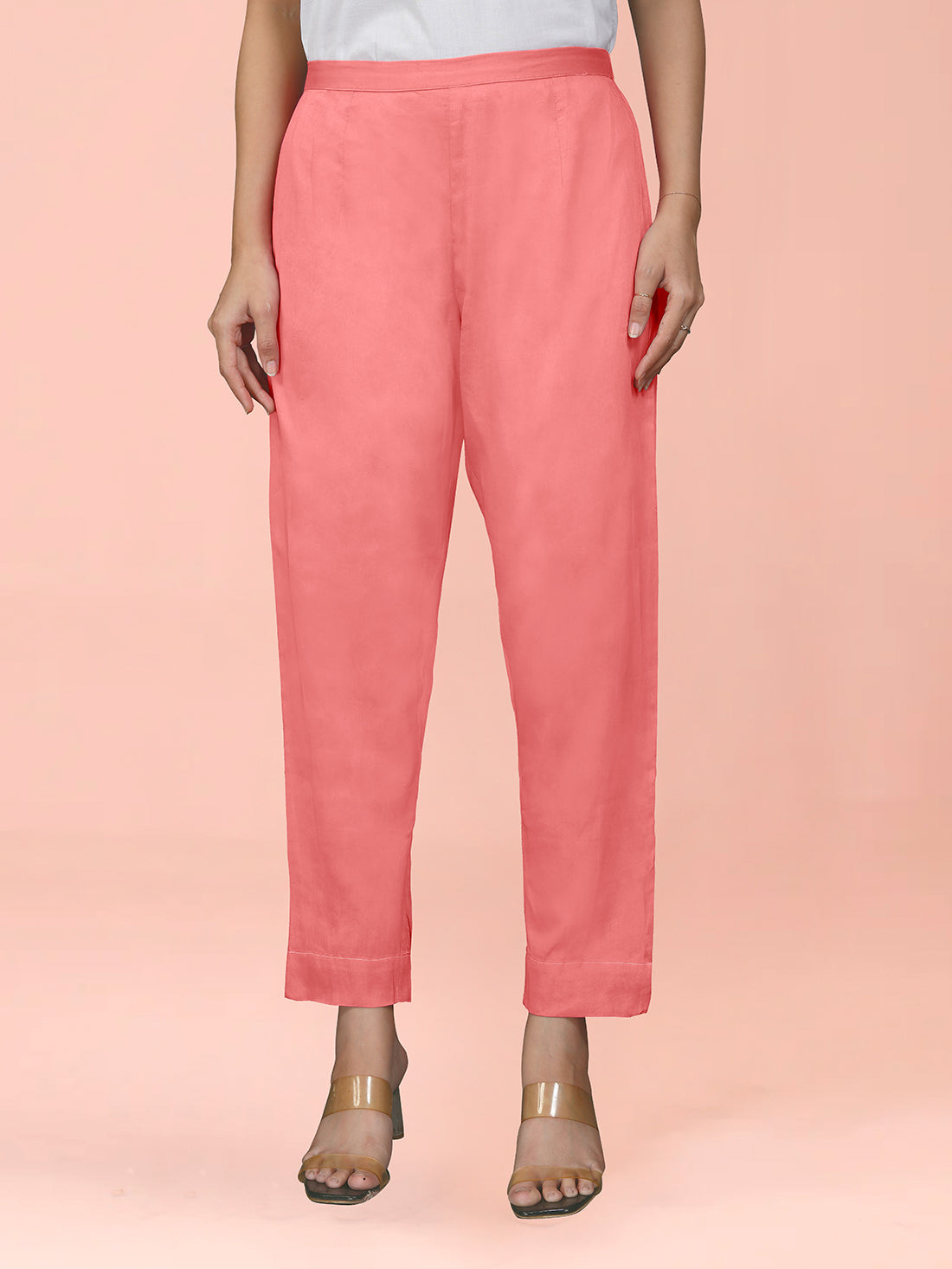 Peach Cotton Satin Bottom