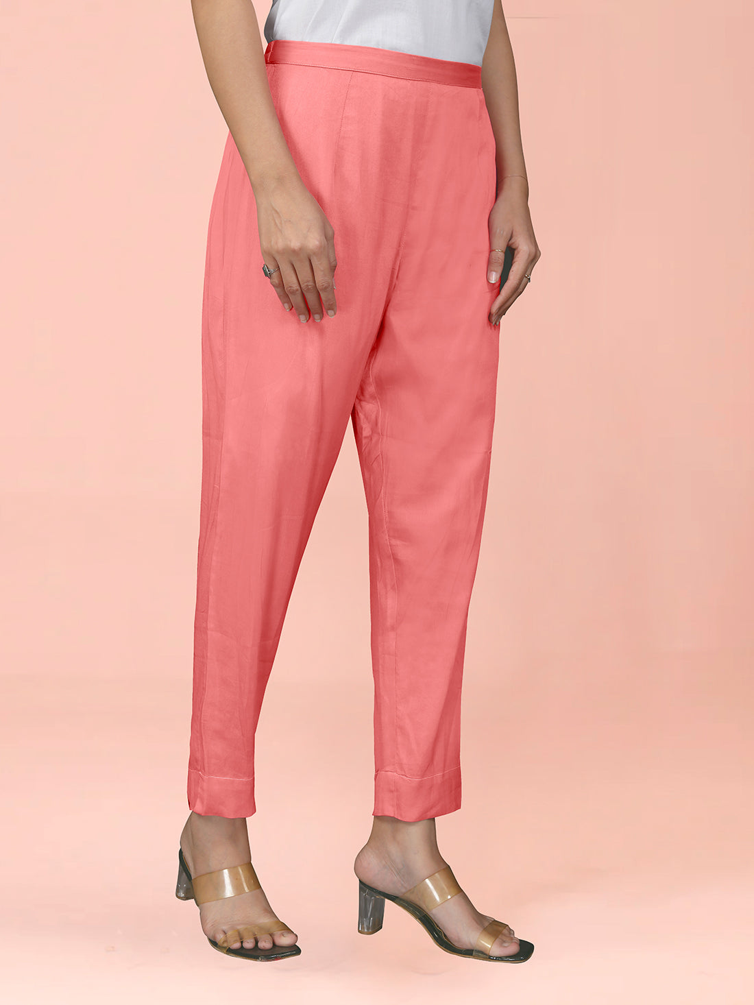 Peach Cotton Satin Bottom